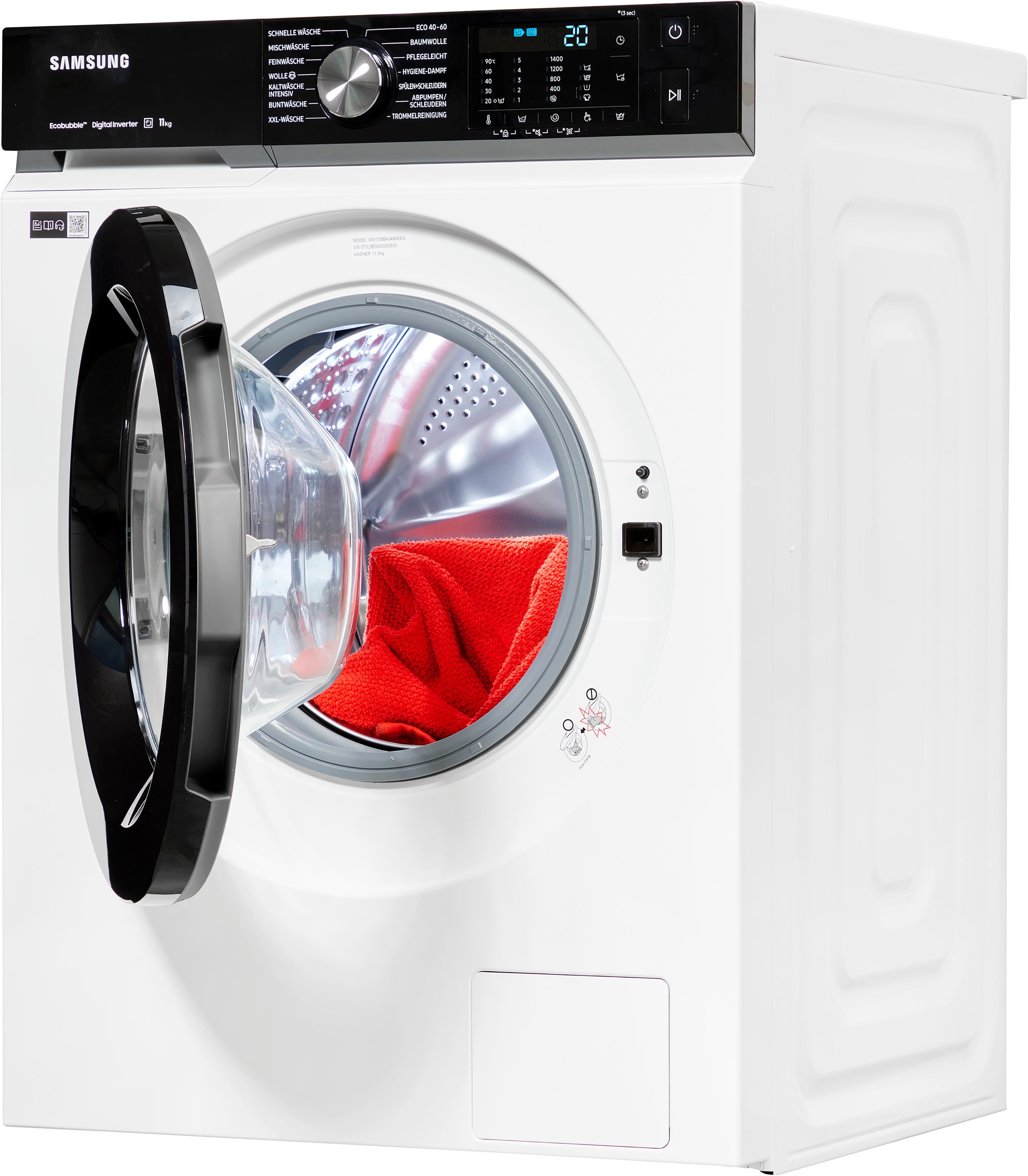 1400 U/min Samsung 11 Waschmaschine WW1EBBA049AE, kg,