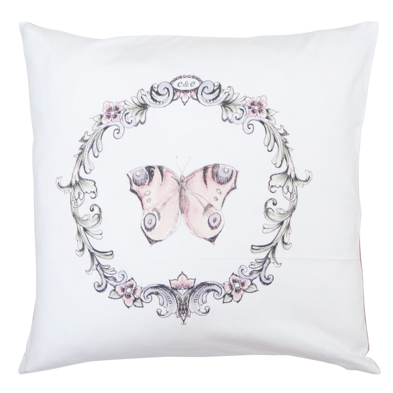 Clayre & Eef Подушкиbezug Schmetterling 40x40 cm, (1 Stück)