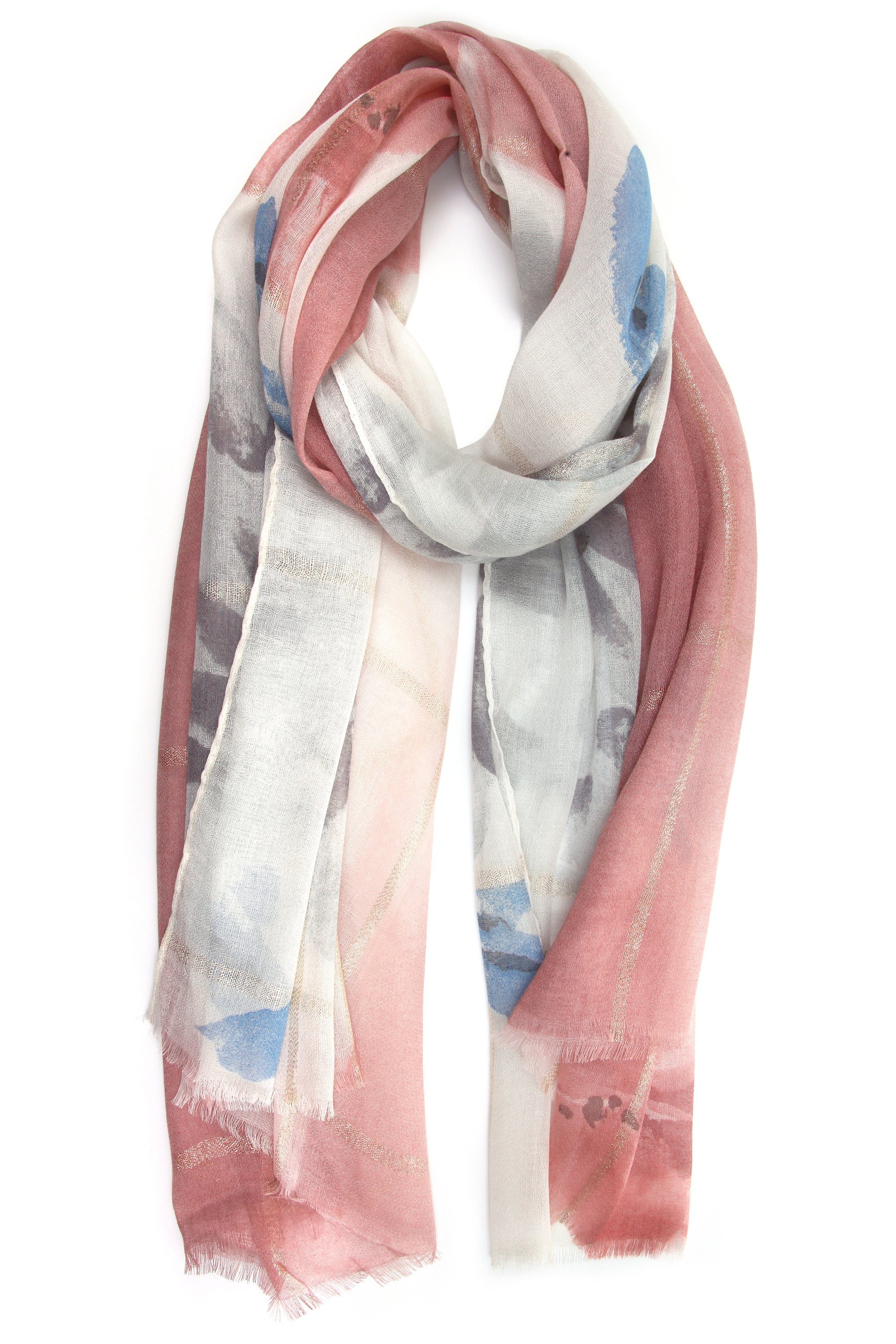 COLLEZIONE ALESSANDRO Modeschal (1-St), Muster Padma, rose mit floralem