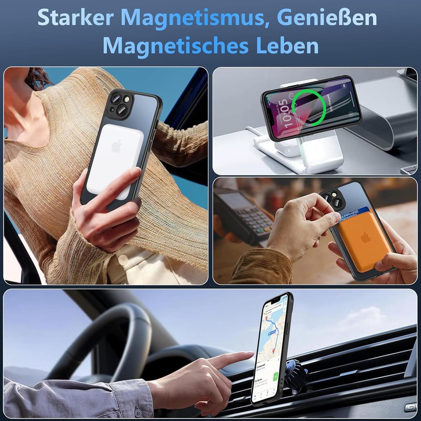 CoolGadget Handyhülle für Apple iPhone 12 6,1 Zoll, Kamera Schutz Hülle Silikon Hard Case Schutzhülle für Magsafe Zubehör – Bild 4 von 5