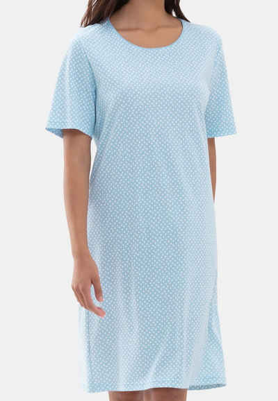 Mey Nachthemd »Emelie« (1-tlg) Nachthemd Kurzarm - Baumwolle - Knielanger Schnitt mit Halbarm, Gepunktetes Design und lockerer Schnitt, Natürliches und anschmiegsames Material