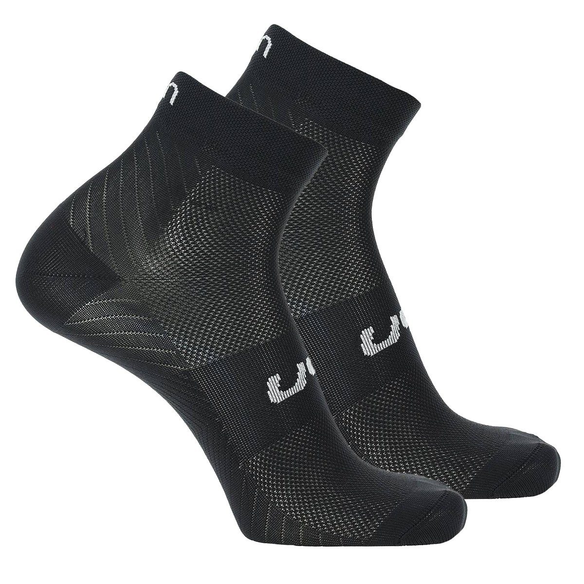 UYN Sportsocken Unisex Quarter Socken, 2er Pack - Essential Low Schwarz