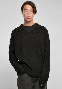 URBAN CLASSICS Strickpullover Urban Classics Herren V-Neck Sweater (1-tlg)