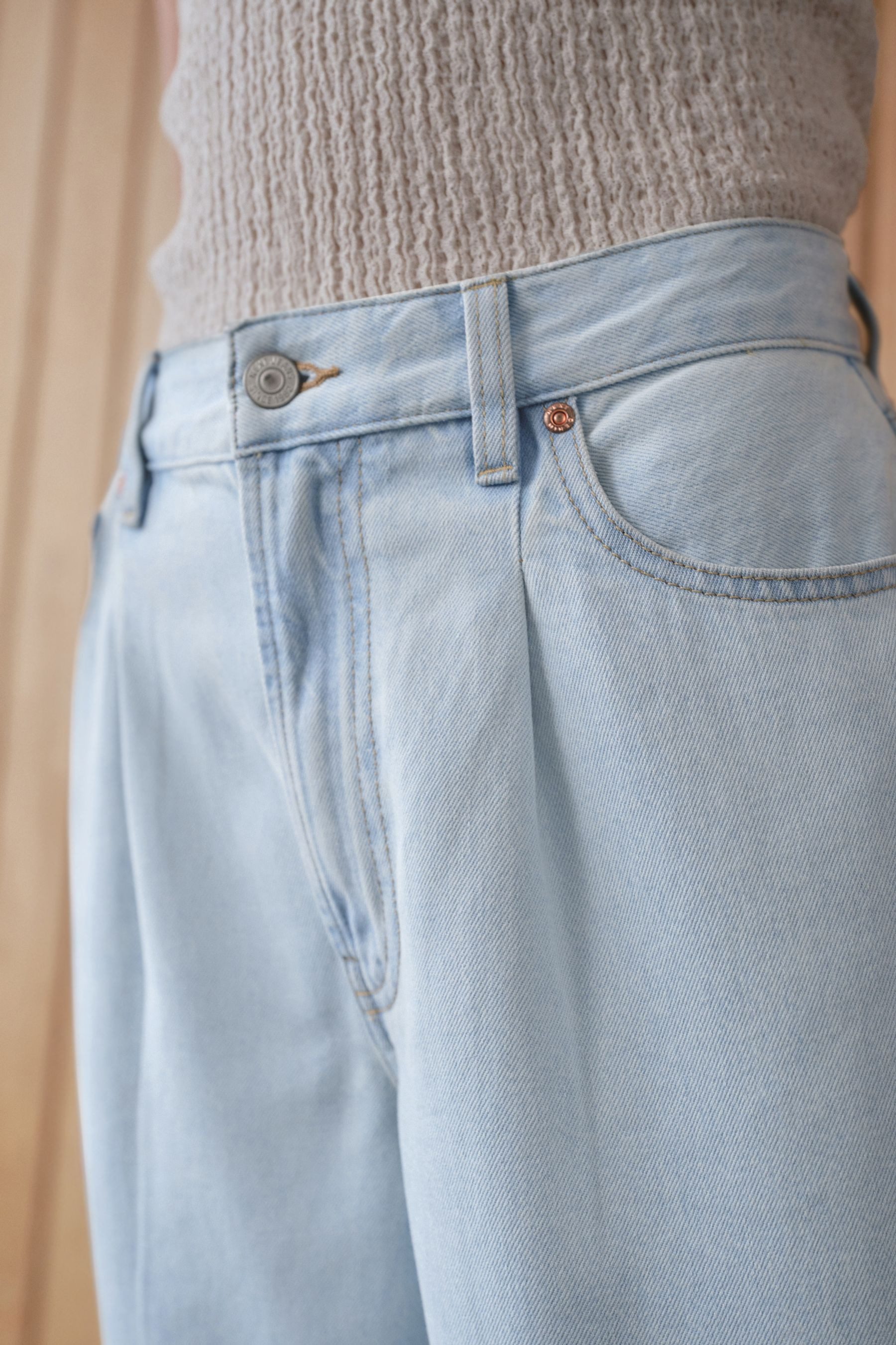 Next Weite Jeans Verkürzte Jeans mit Barrel-Bein (1-tlg)