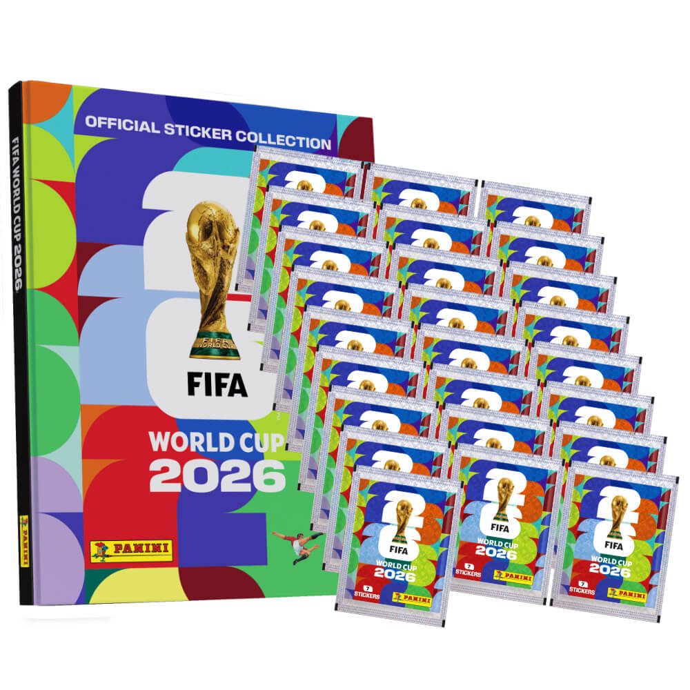 Panini Sammelkarte Fifa World Cup 2026 Sticker - WM Sammelsticker, - 1 Hardcover Album + 25 Tüten
