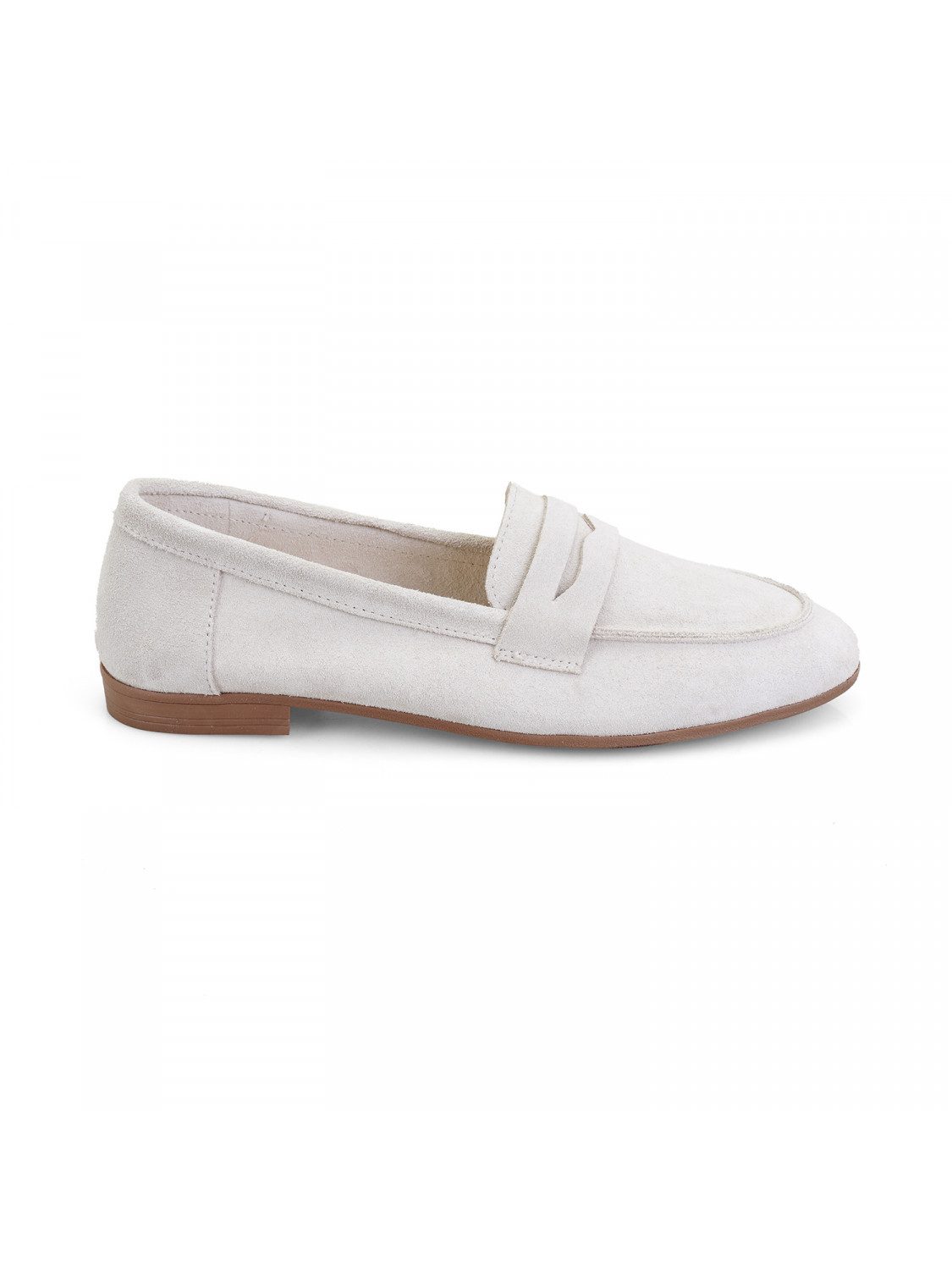 Desa Damen-Slipper aus Wildleder – Lederfutter, Synthetiksohle, flacher Ab günstig online kaufen