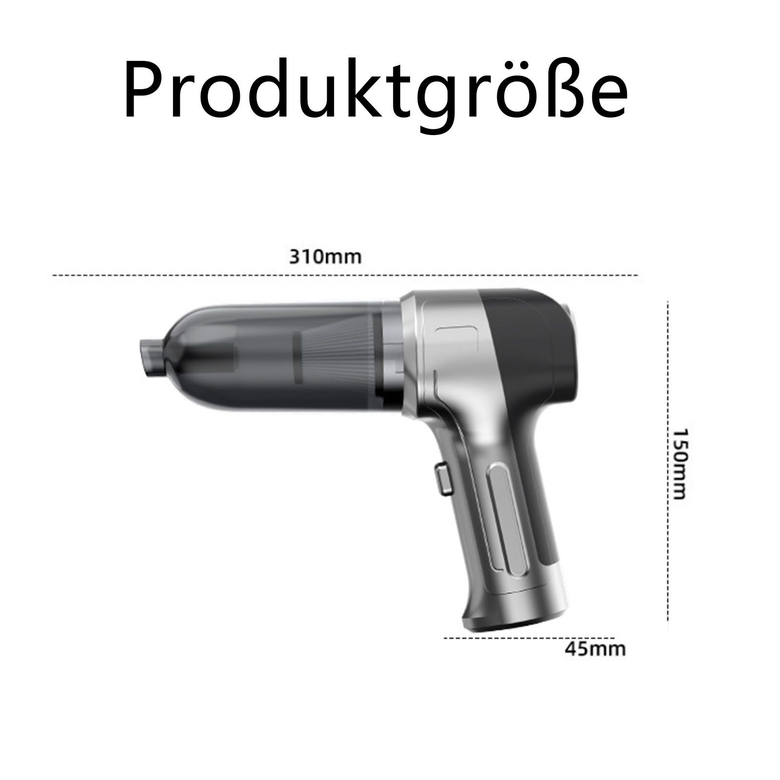 OKWISH Akku-Handstaubsauger Autostaubsauger Tragbar Mini Staubsauger, 120,00 W, Beutellos, Vakuumversiegeln Handsauger 3 in 1 9000Pa 4000mA KFZ Haus Küche Büro