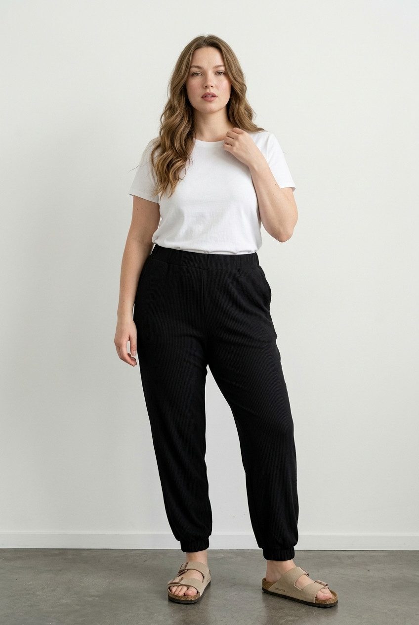 Stil Diva Bequeme Jeans Plus Size Elastische Jogginghose