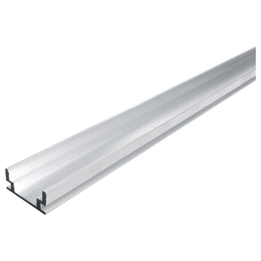 Alu - LED-Stripe-Profil HR Profilschiene 1-flammig, ohne Schutzhaube, click-licht Streifen LED Profilelemente 1m, eloxiert aluminium