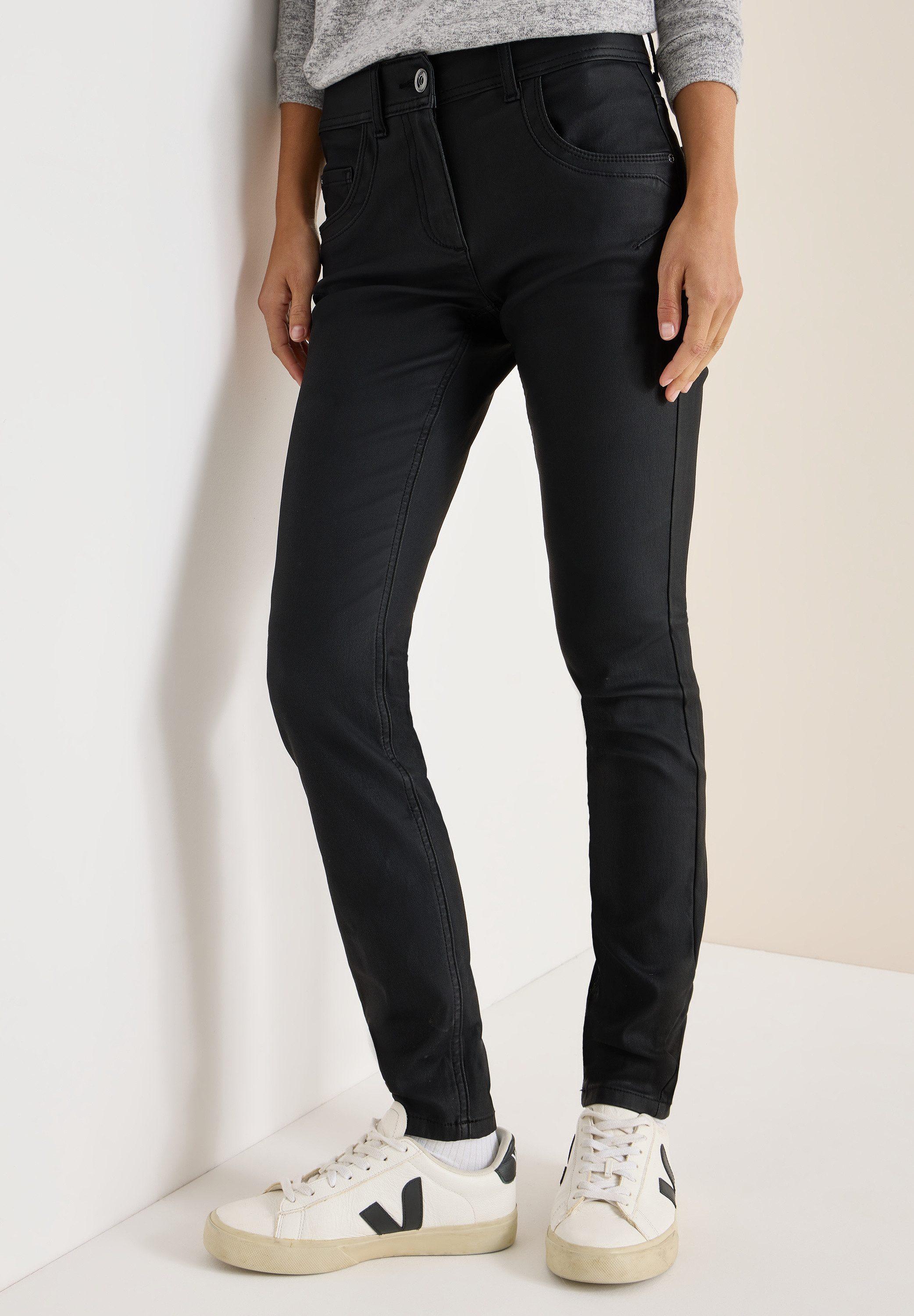 CECIL Lederimitathose 5-Pocket-Style