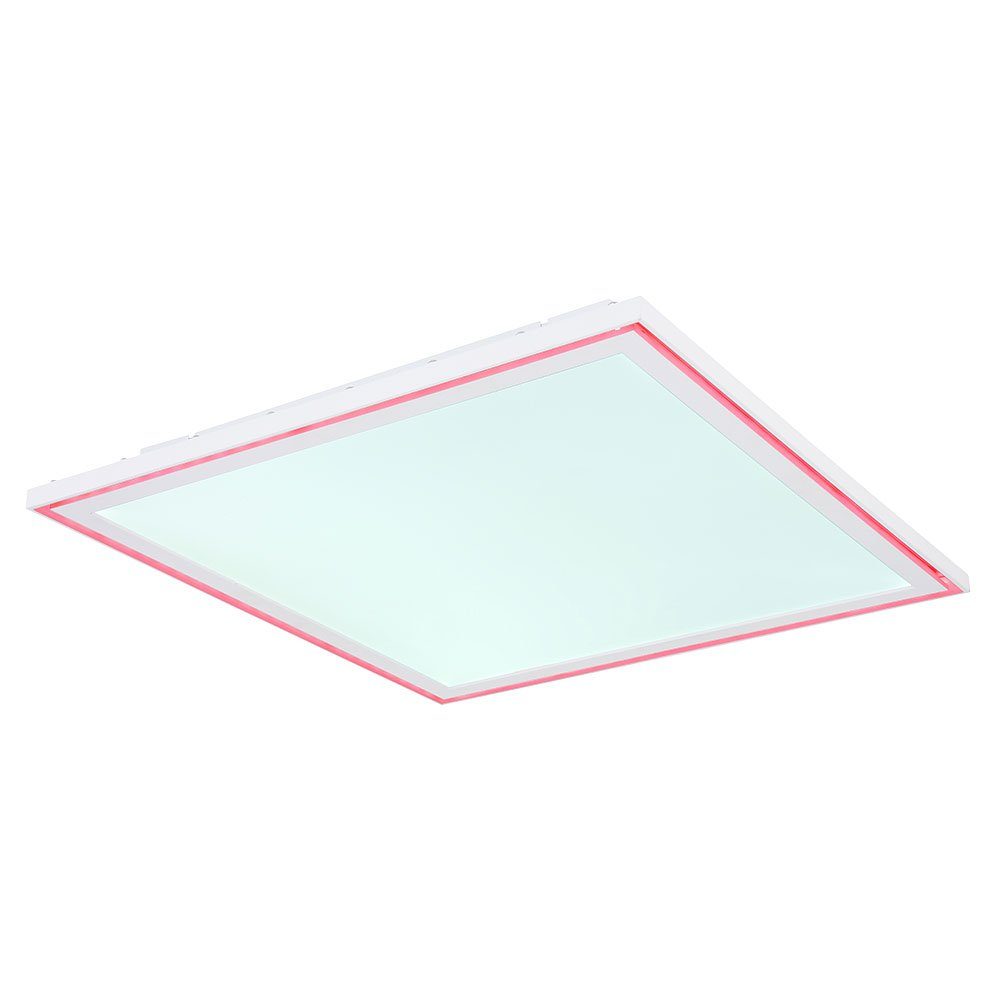 dimmbar Deckenleuchte, LED-Leuchtmittel LED Fernbedienung Aufbaupanel RGB Deckenleuchte CCT Kaltweiß, Neutralweiß, Farbwechsel, fest LED Warmweiß, verbaut, weiß Tageslichtweiß, Globo