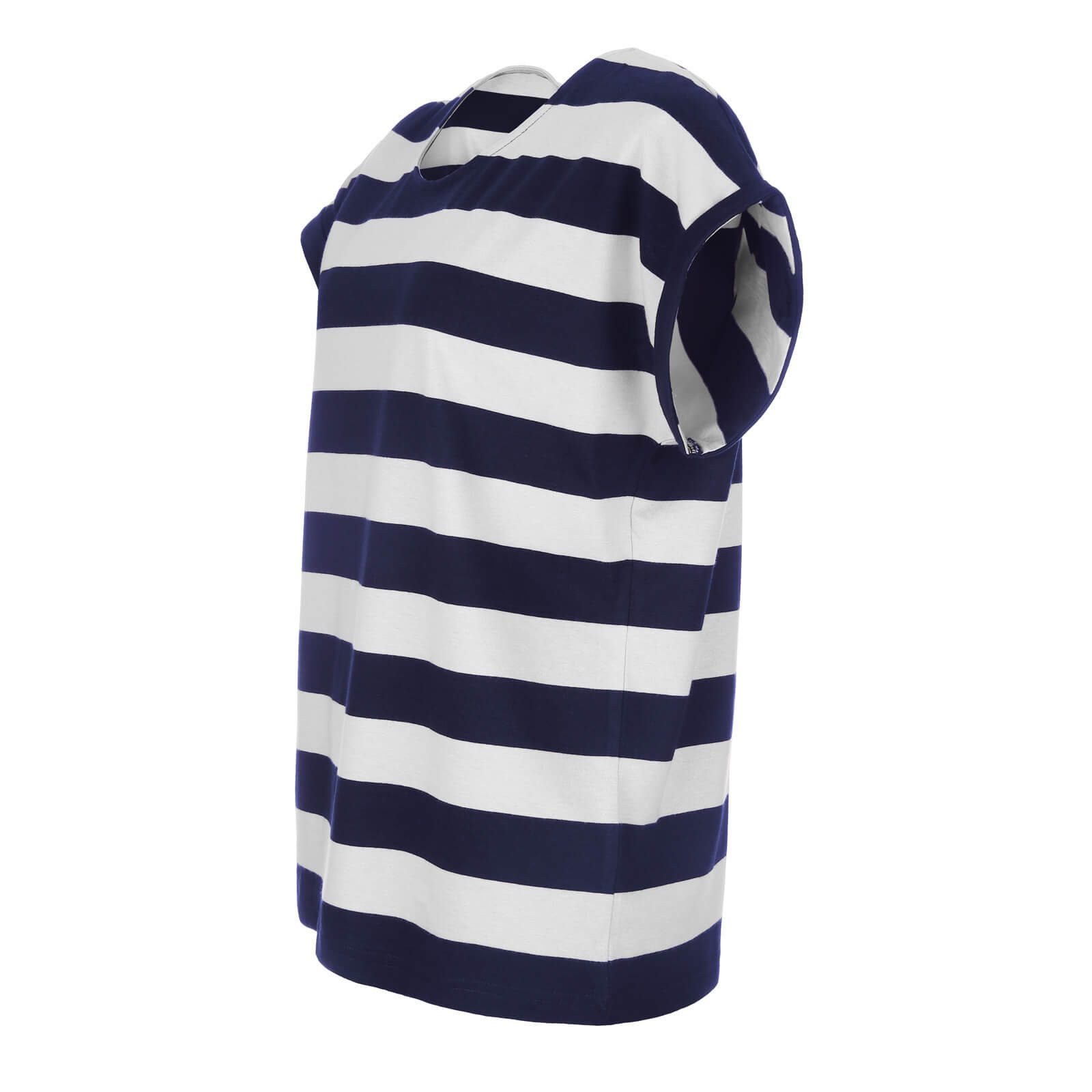 modAS T-Shirt 46114 Damen Kurzarm-Shirt Blockstreifen - Streifenshirt runde günstig online kaufen