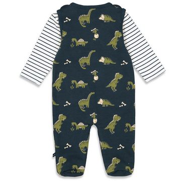 Feetje Strampler Feetje Baby Strampler 2tlg. Strampelanzug Dino Langarmshirt navy beige (2-tlg)