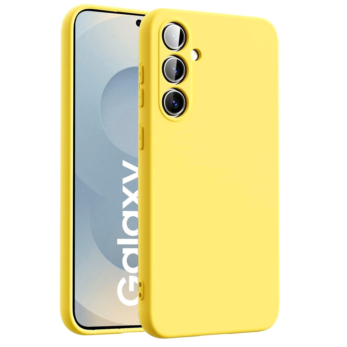CoolGadget Handyhülle Silikon Case für das Samsung Galaxy S25 Slim TPU Cover, Weiche Schutz Hülle mit Innen Fleece aus Stoff Handy Tasche