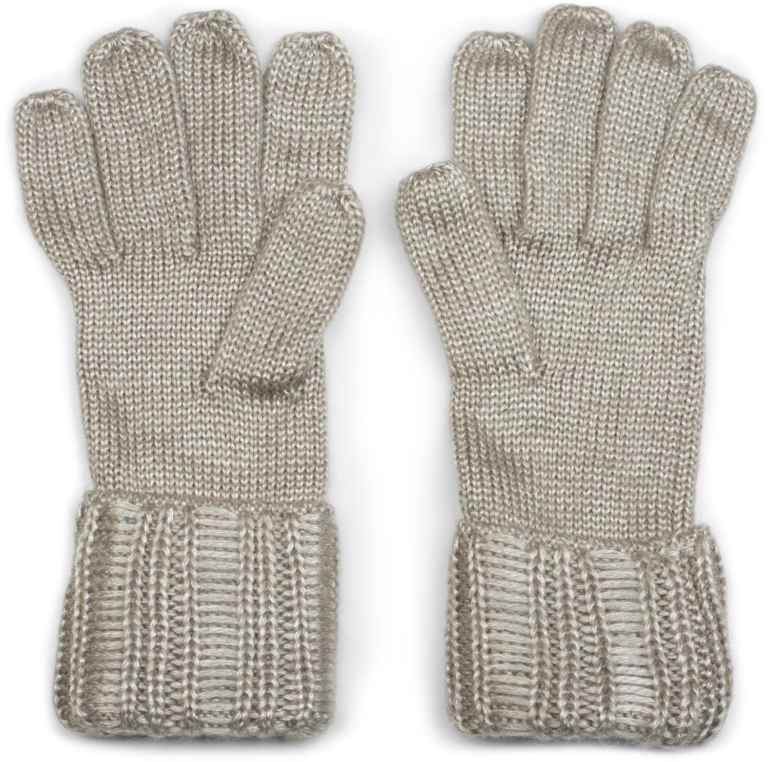 styleBREAKER Strickhandschuhe Glänzende Strick Handschuhe (1-St)