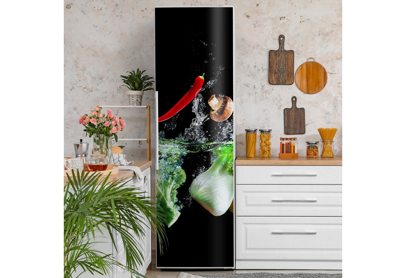 Thumbnail - DEQORI Magnetfolie 'Sauberes Obst und Gemüse', Kühlschrank Magnetmatte magnetisch Magnetfolie Folie Schutz