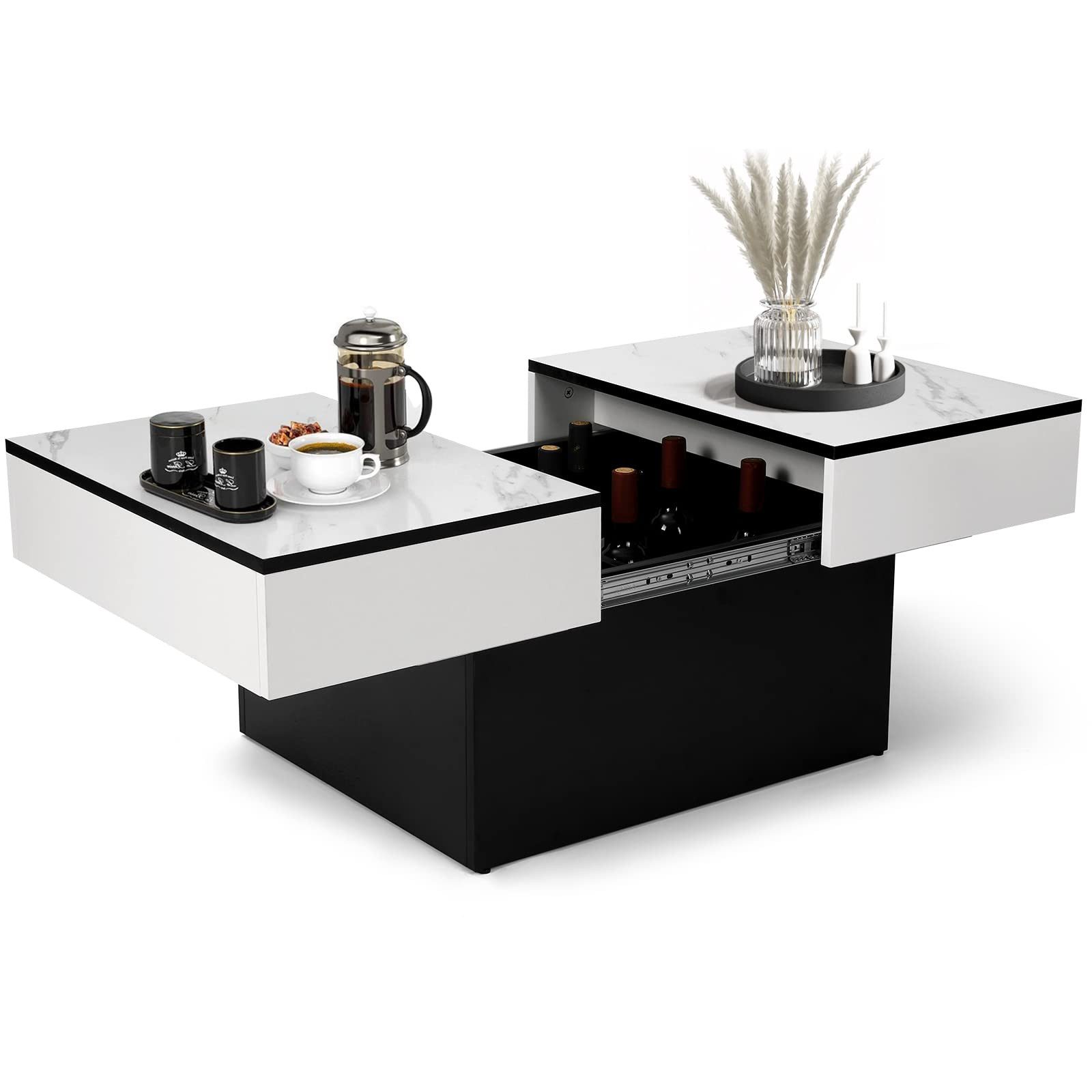 VOWNER Couchtisch Moderner Couchtisch, Ausziehbarer Schreibtisch günstig online kaufen