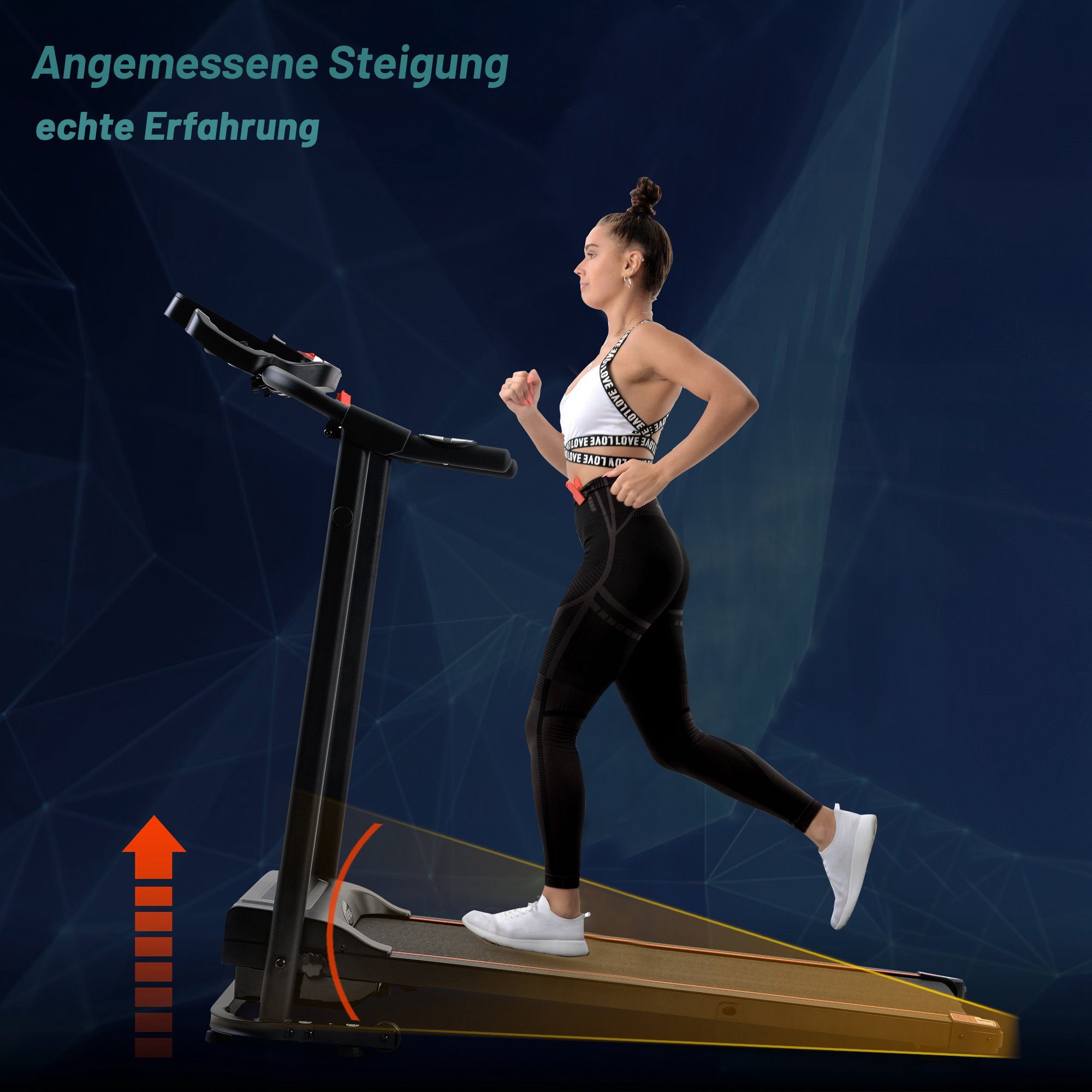 Laufband Lautsprecher Gotagee mit Laufband Laufmaschine Heimgymnastik-Fitness Faltbare