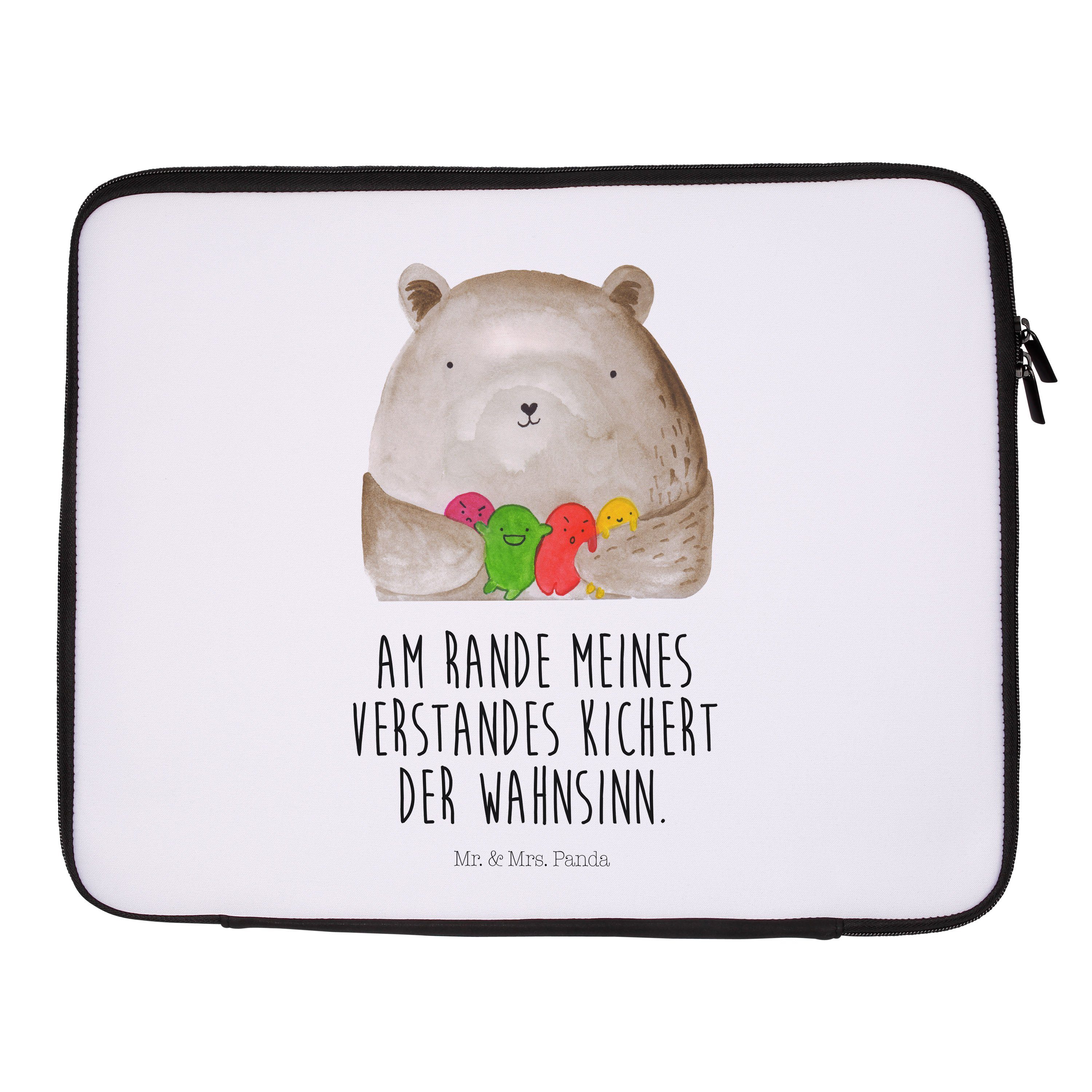 Mr. & Mrs. Panda Laptop-Hülle Bär Gefühl - Weiß - Geschenk, Computertasche, Tasche, Laptop, Wahnsin