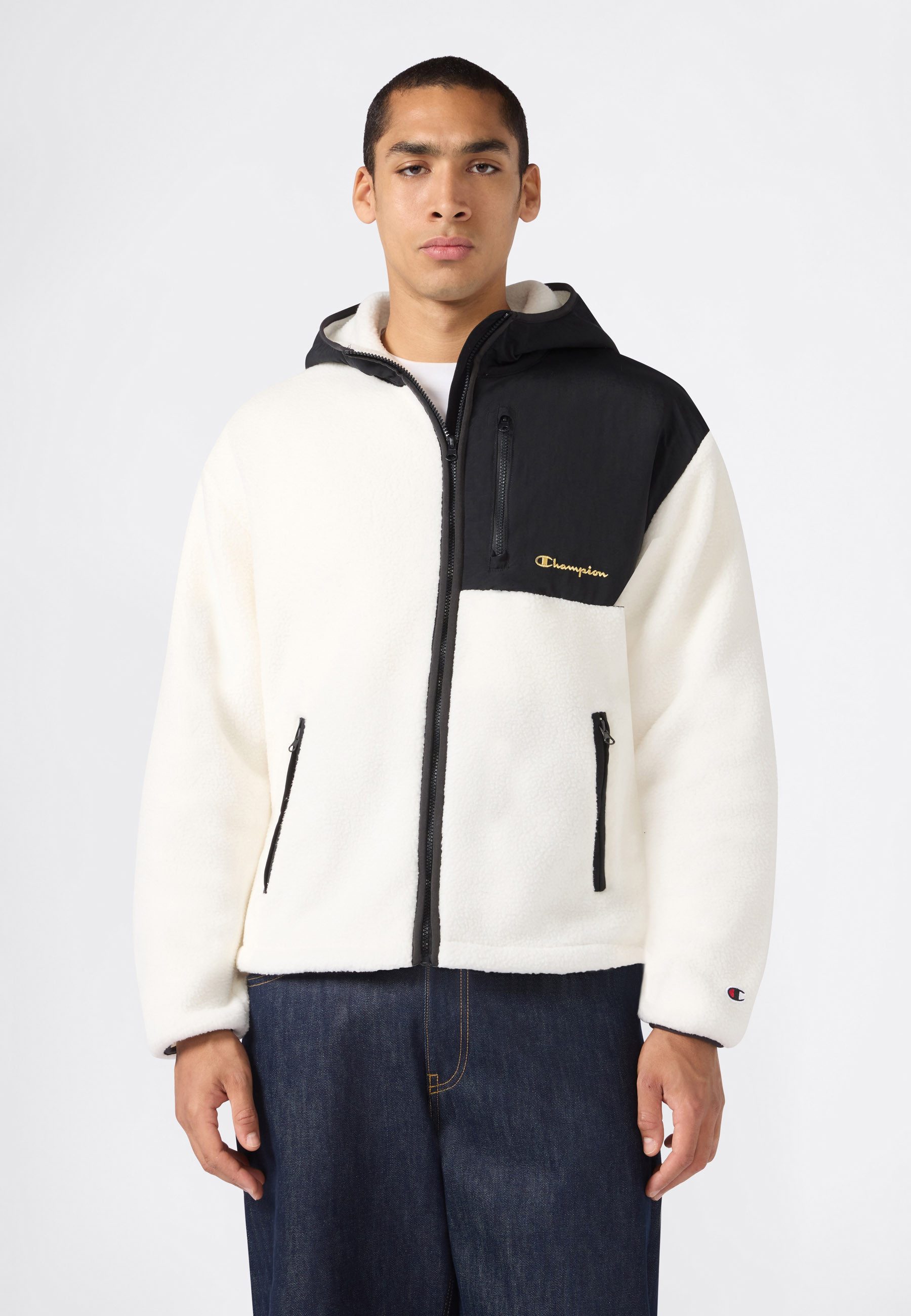 Champion Kapuzensweatjacke SPORTWEAR ZIP-UP HOODIE Relax Fit Polar mit Taschen und Logostickereien