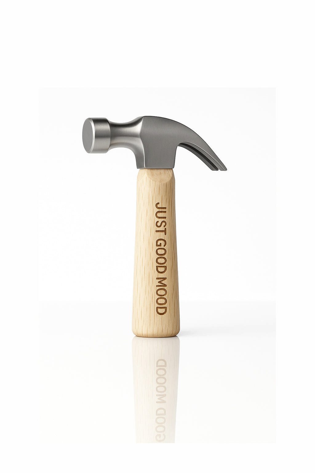 JUSTGOODMOOD Klauenhammer DIY Mini Hammer – Stahlhammerkopf & Echtholzgriff (Einzelprodukt, Einzelartikel – 1× Mini Hammer), Mini-Hammer 165 mm Stahlhammerkopf Ergonomischer Echtholzgriff Leicht