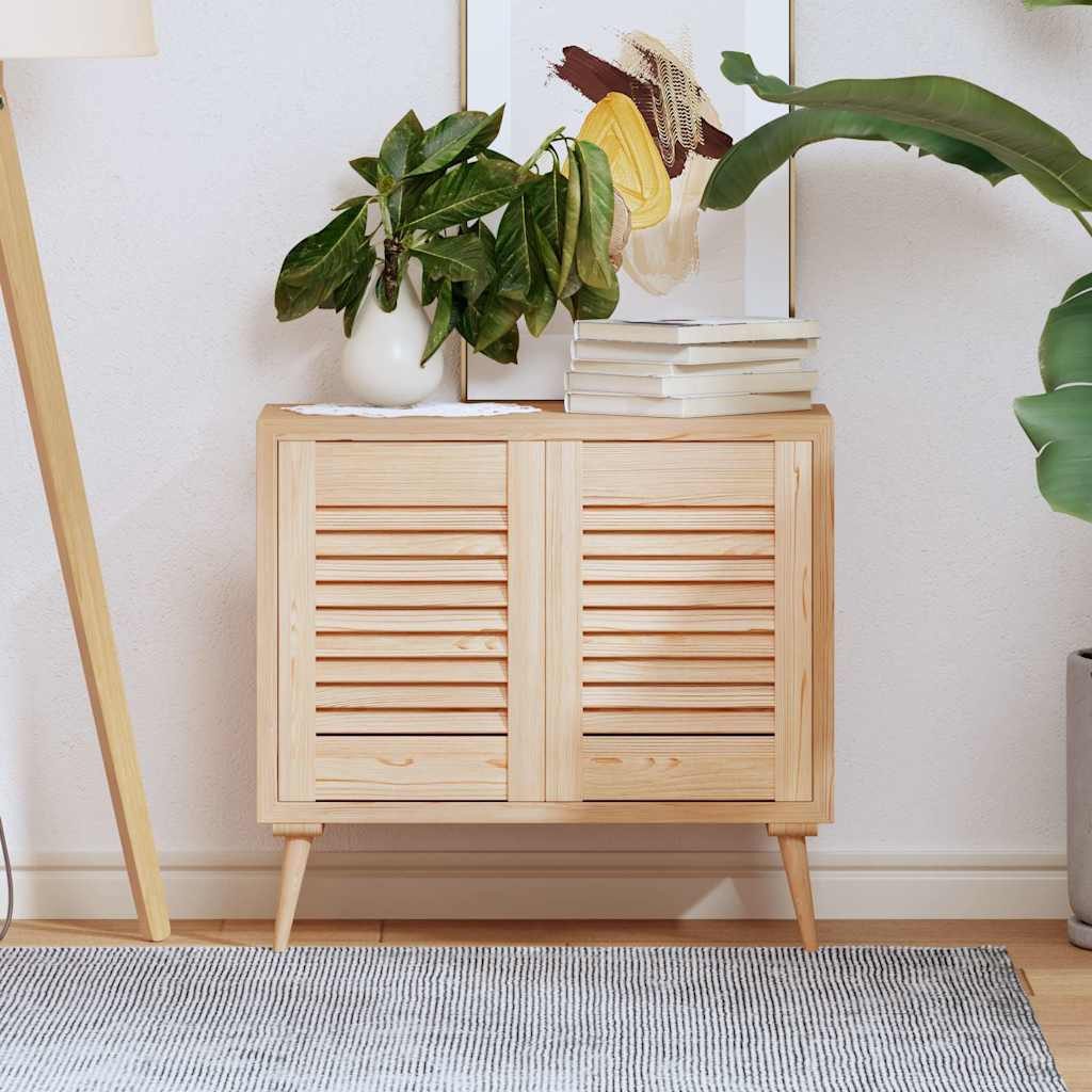 vidaXL Schranktür Schranktüren Lamellen-Design 2 Stk. 39,5x29,5cm Massivholz (2 St)