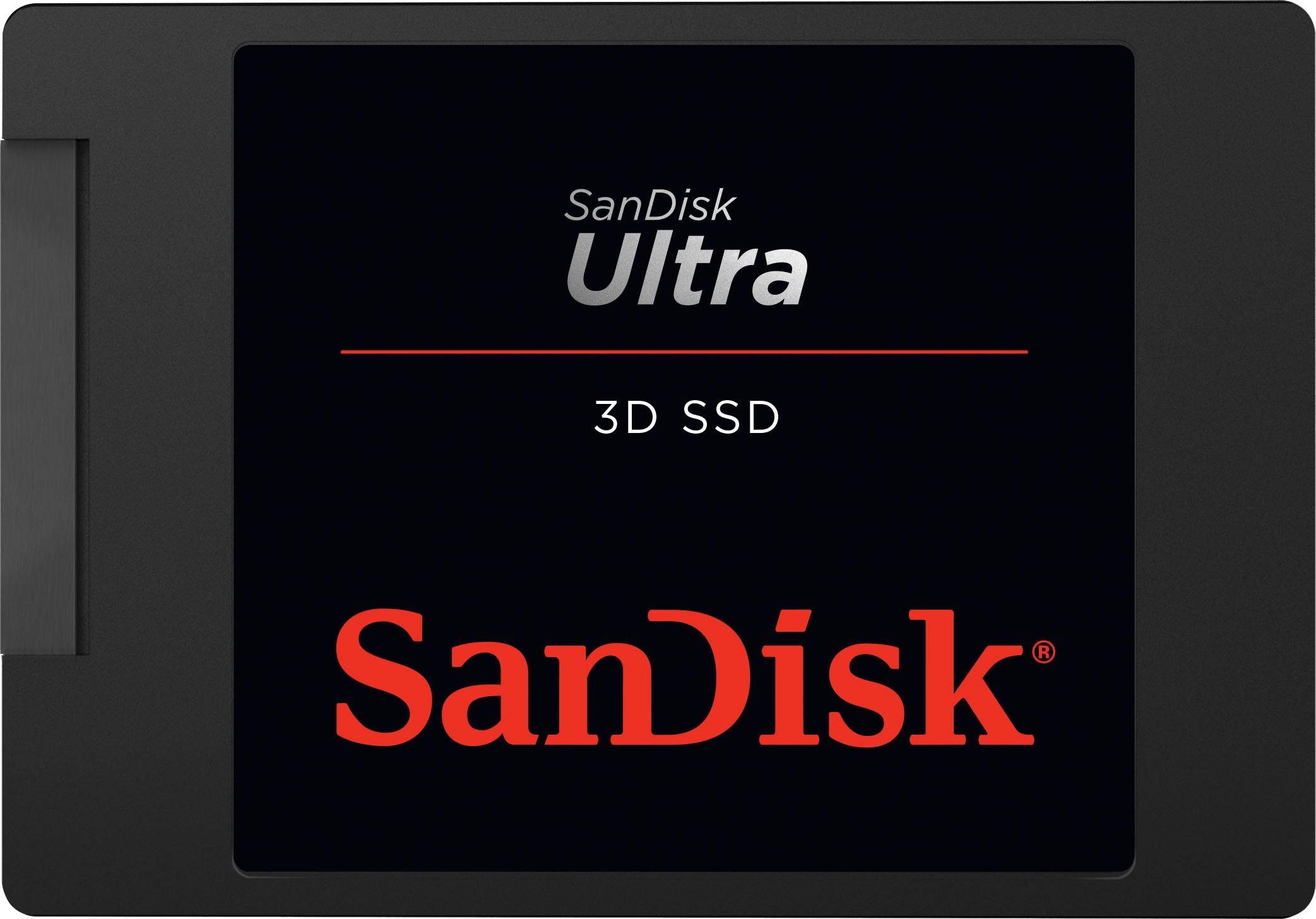 Sandisk Ultra 3D interne SSD (2 TB) 2,5" 550 MB/S Lesegeschwindigkeit, 525 MB/S Schreibgeschwindigkeit