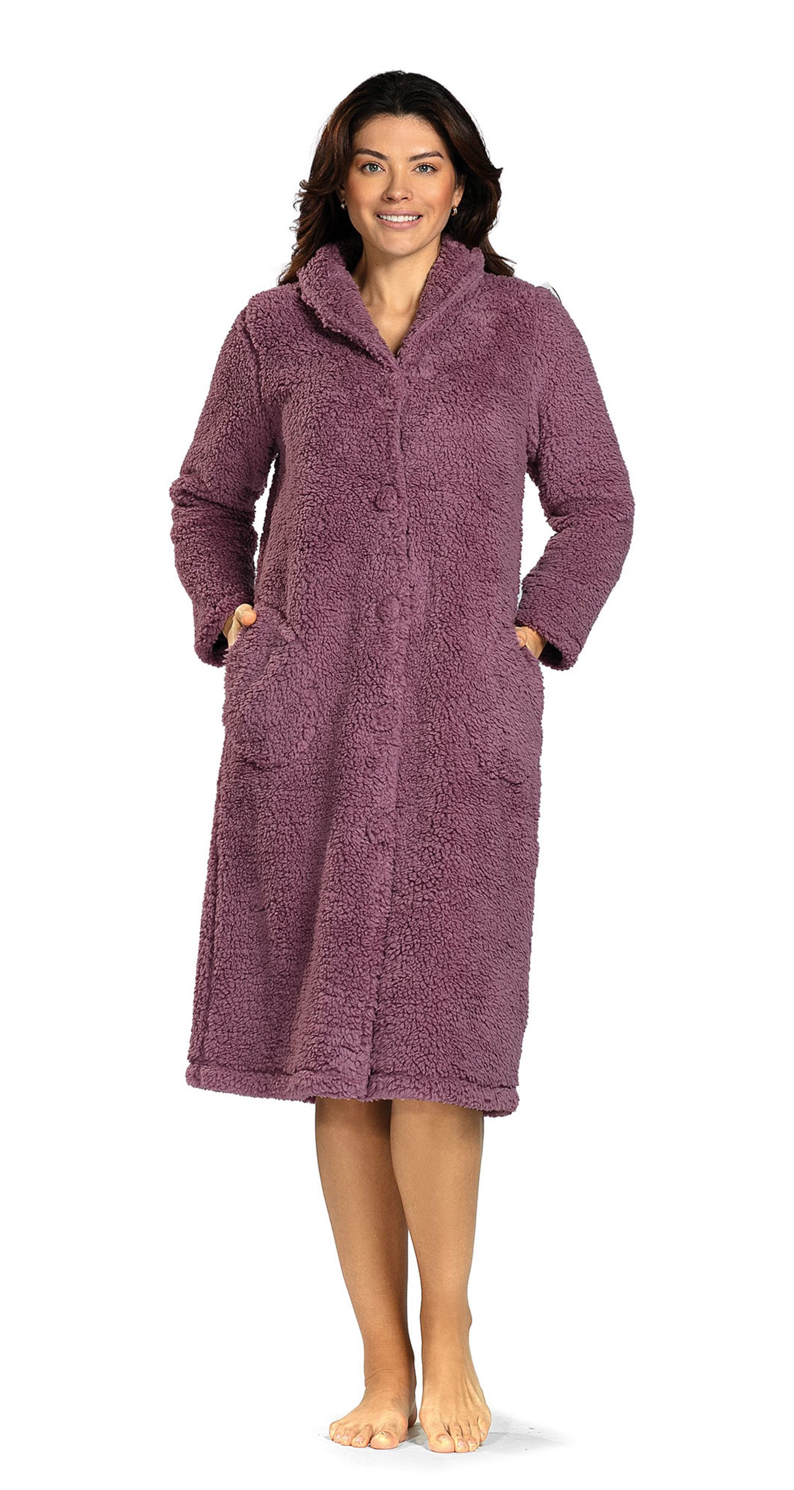 comtessa Morgenmantel Comtessa Damen warmer Morgenmantel Teddyflausch in Ma günstig online kaufen