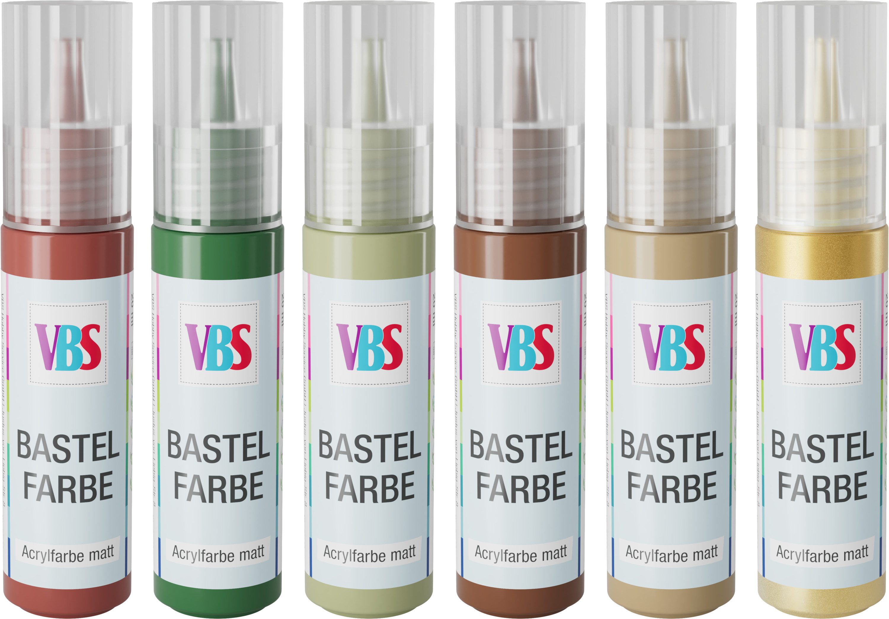 VBS Bastelfarbe Bastelfarben-Set Xmas-Soul, 6 x 20 ml