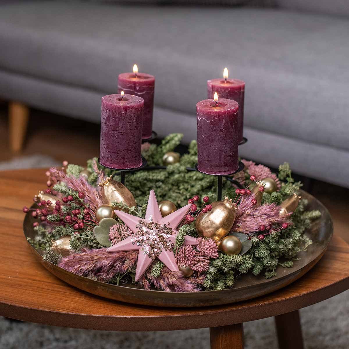 Viana Weihnachtsmann Trockenblumenkranz Weihnachtsdeko Türkranz Festliche Dekoration