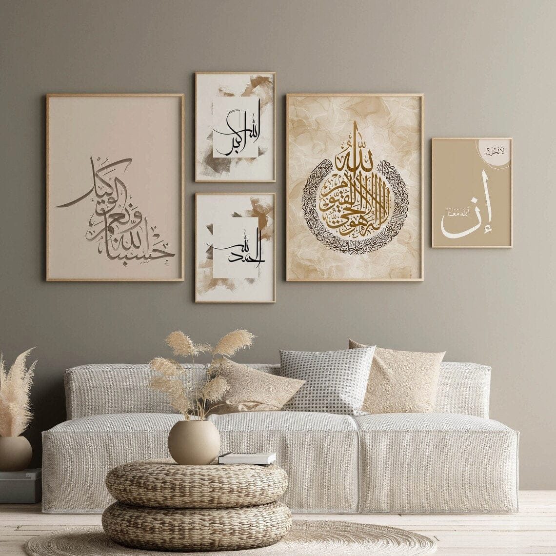 JUSTGOODMOOD Poster Kalligraphie Gold Wandbilder Wohnzimmer Schlafzimmer Deko Print Bilder, D (1 St) – Bild 2 von 5