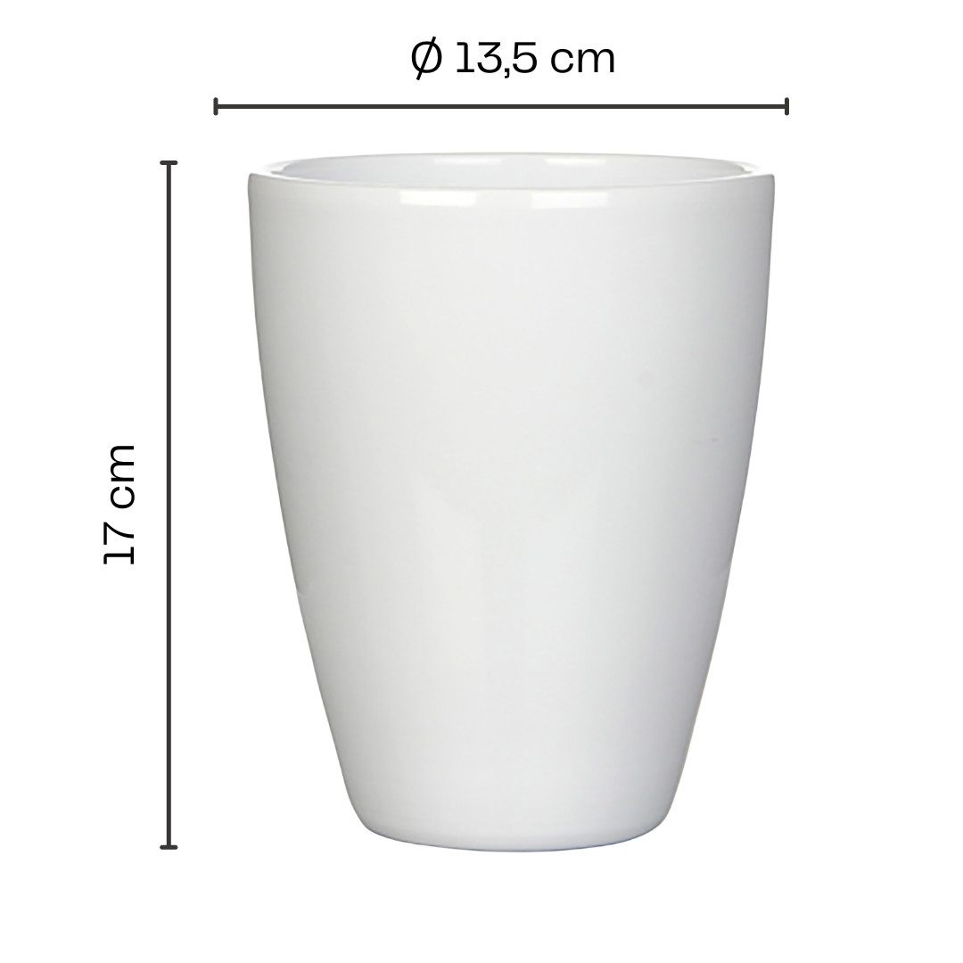 Annastore Übertopf 3 x Orchideentopf aus Keramik - Orchideenübertopf - Blumenübertopf, H 17 cm - Ø 13,5 cm