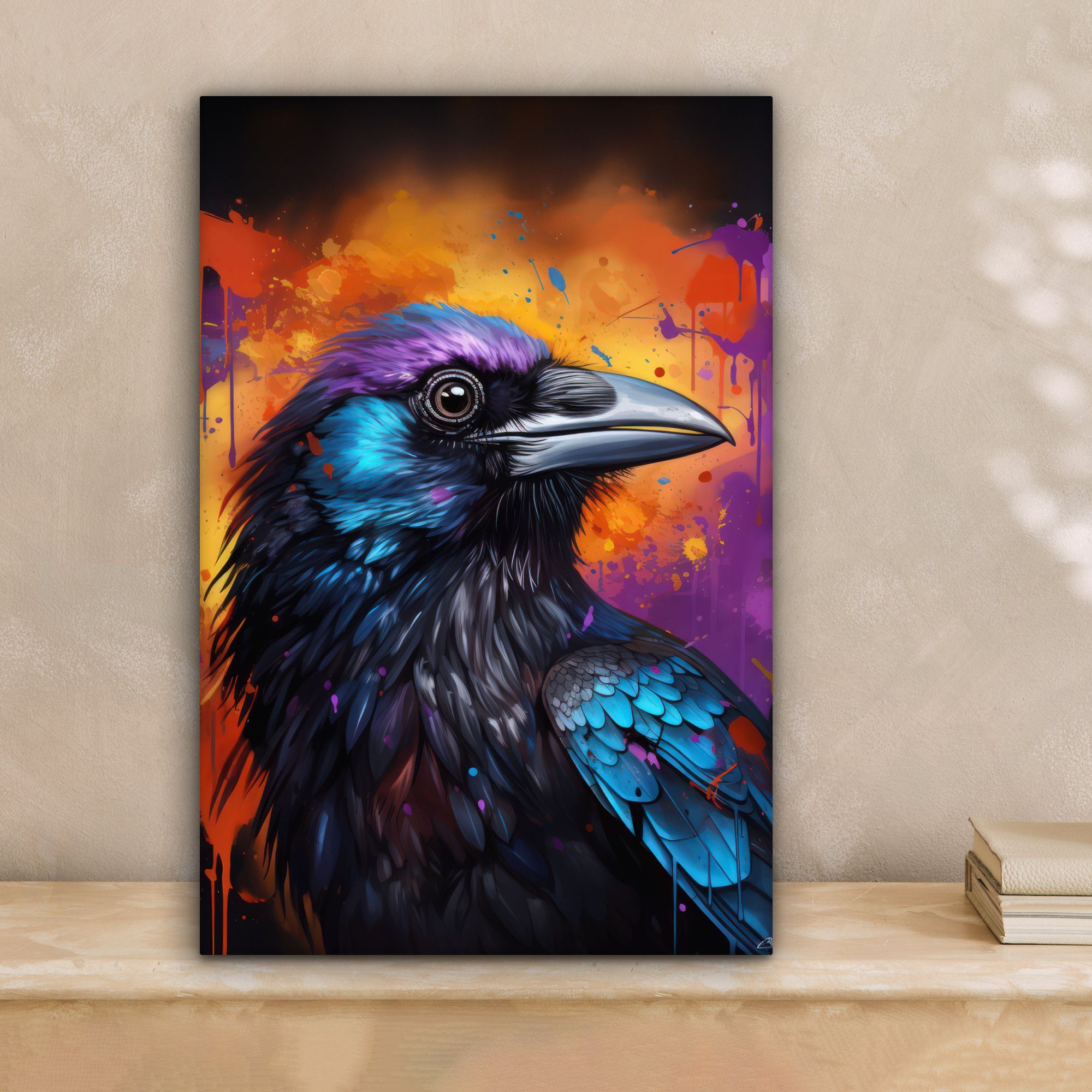 OneMillionCanvasses® Leinwandbild Vogel - Krähe - günstig online kaufen