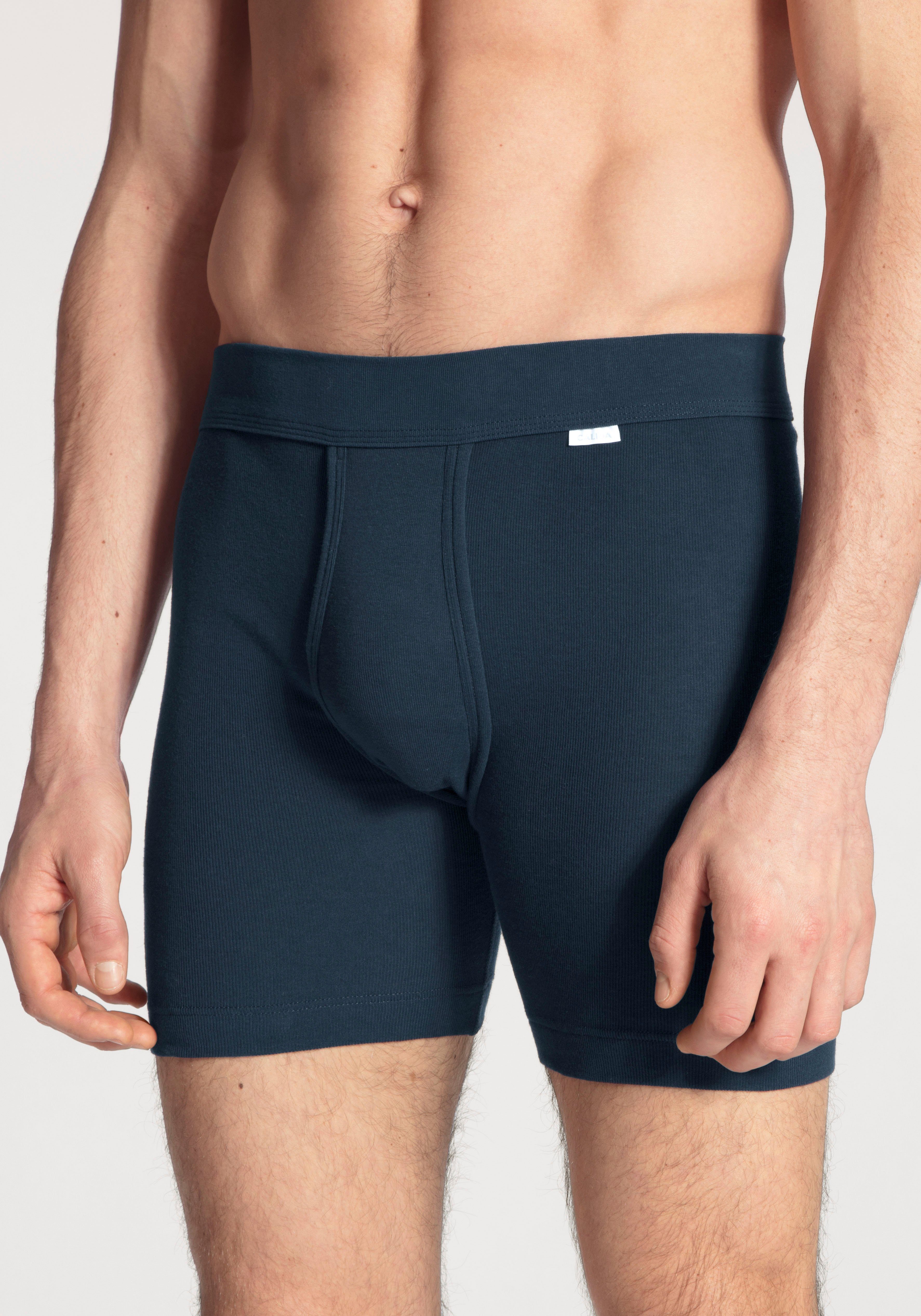 Eingriff Herrenunterhose Trunk, Brief, CALIDA admiral und Softbund mit Boxershorts 1:1 Cotton