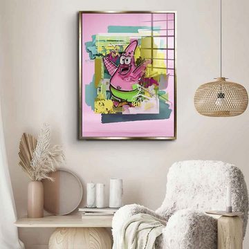 DOTCOMCANVAS® Acrylglasbild Layer Patrick - Acrylglas, Acrylglasbild Patrick Star Spongebob Comic Cartoon Pop Art rosa pink