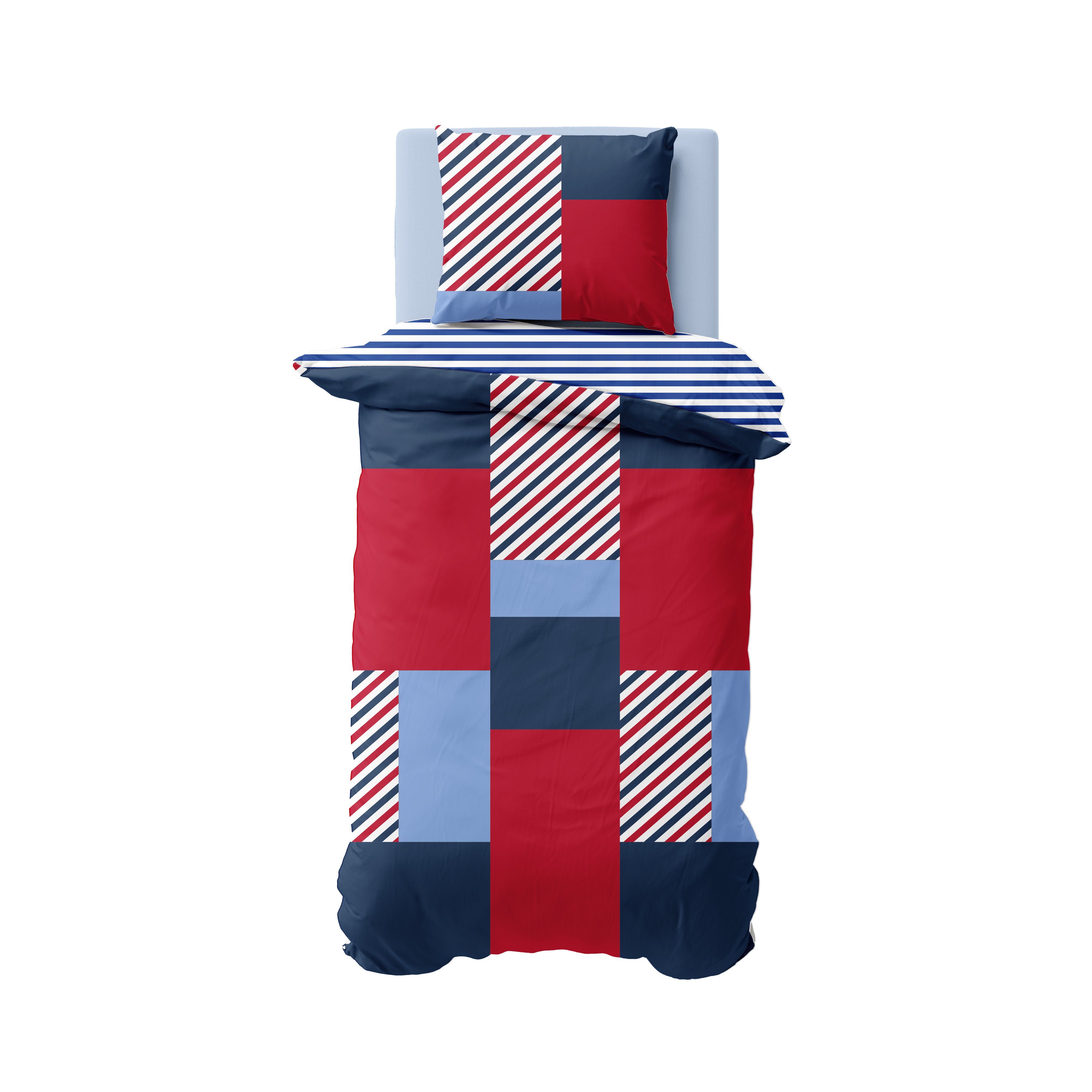 NAUTICA HOME Bettwäsche NAUTICA Bettwäsche-Set "MORRIS", Baumwolle, 2 teilig, weich, atmungsaktiv und von höchster Qualität