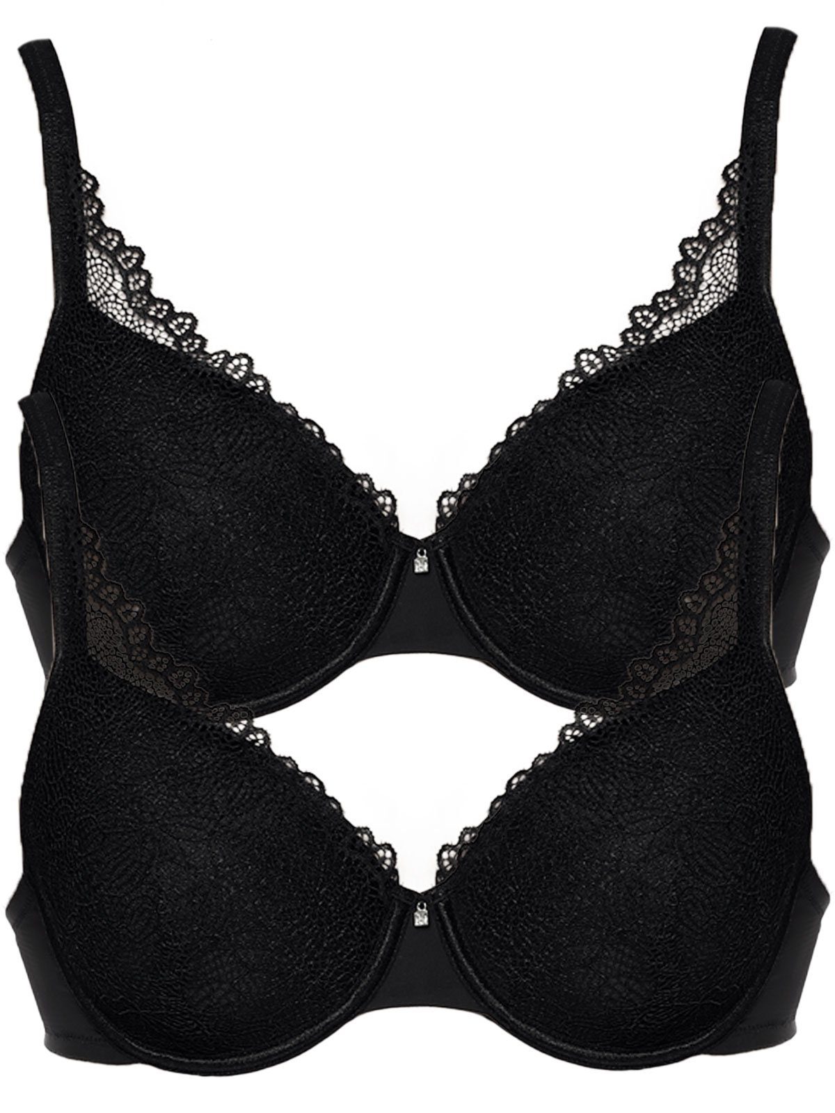 Viania Set: Schalen-BH 2er Pack Spacer Bügel BH Leni (Spar-Set, 2-tlg) Materialmix