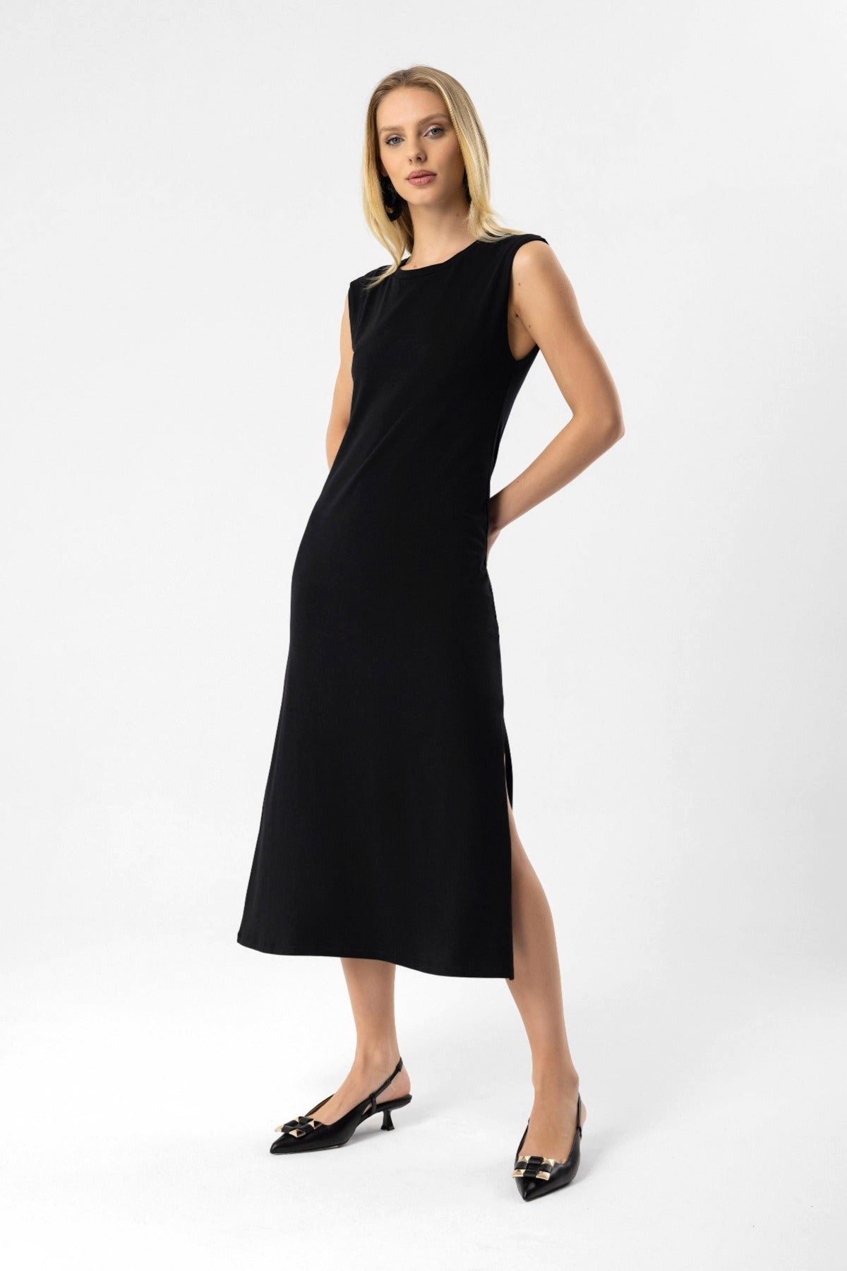 Midikleid Midikleid mit Schlitz