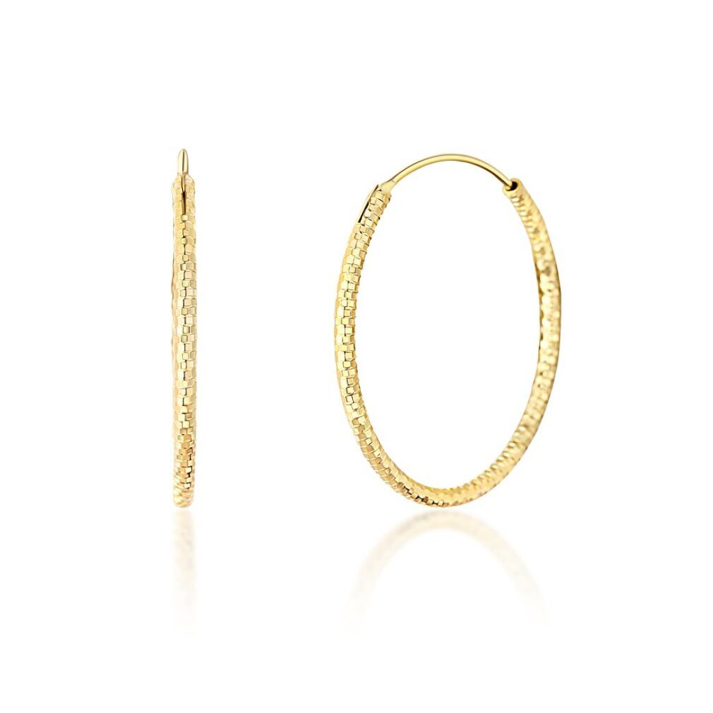 JVD Ohrring-Set Gold plated round earrings SVLE0204XD5GO - Diameter: 4 cm