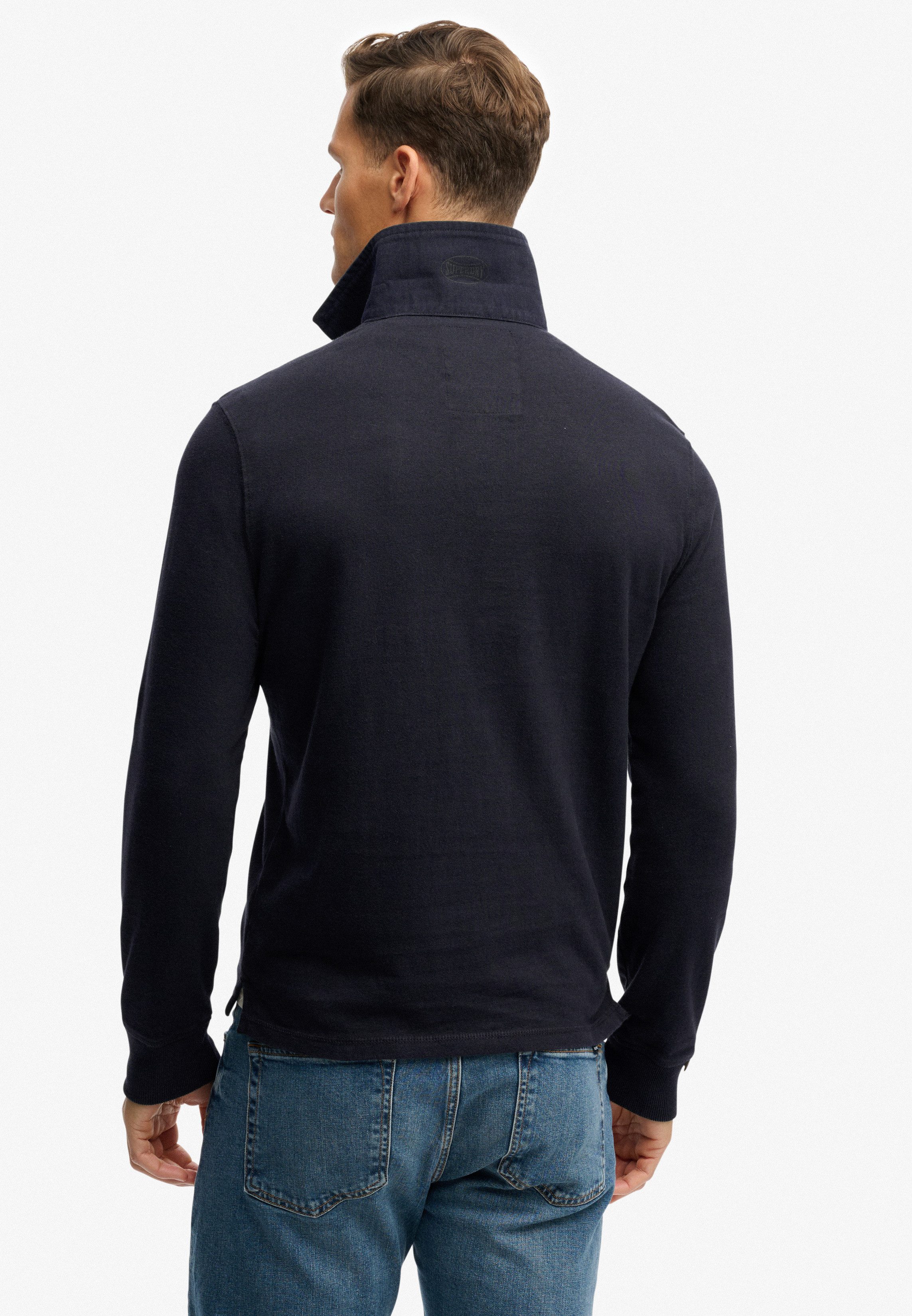 Superdry Langarmshirt VINTAGE ATHLETIC RUGBY Baumwolle, relaxed fit