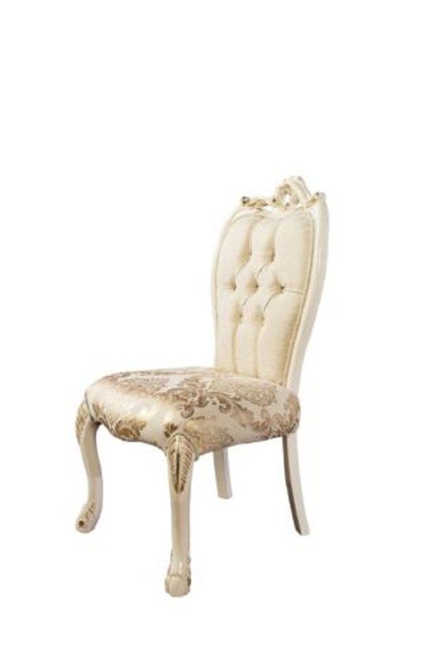 JVmoebel Stuhl, Stuhl Luxus Stühle Holz Design Lehnstuhl Polster Stuhl Stoff Neu