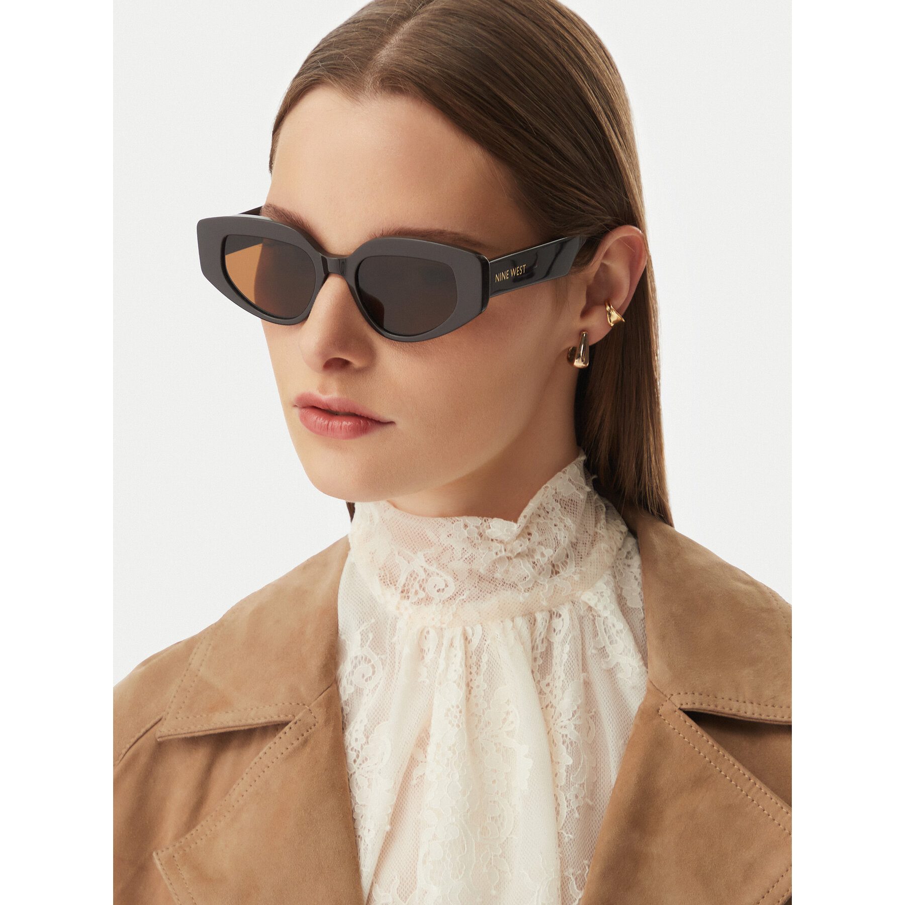 Nine West Sonnenbrille Braune Damen-Sonnenbrille von Nine West