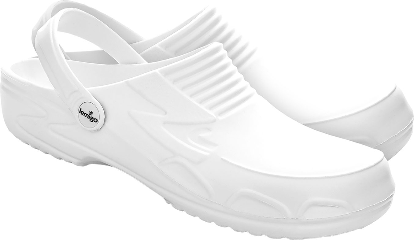 Lemigo Arbeitsschuhe Slipper WEISSE KOCHSCHUHE MEDIZINISCHE SCHUHE Slipper