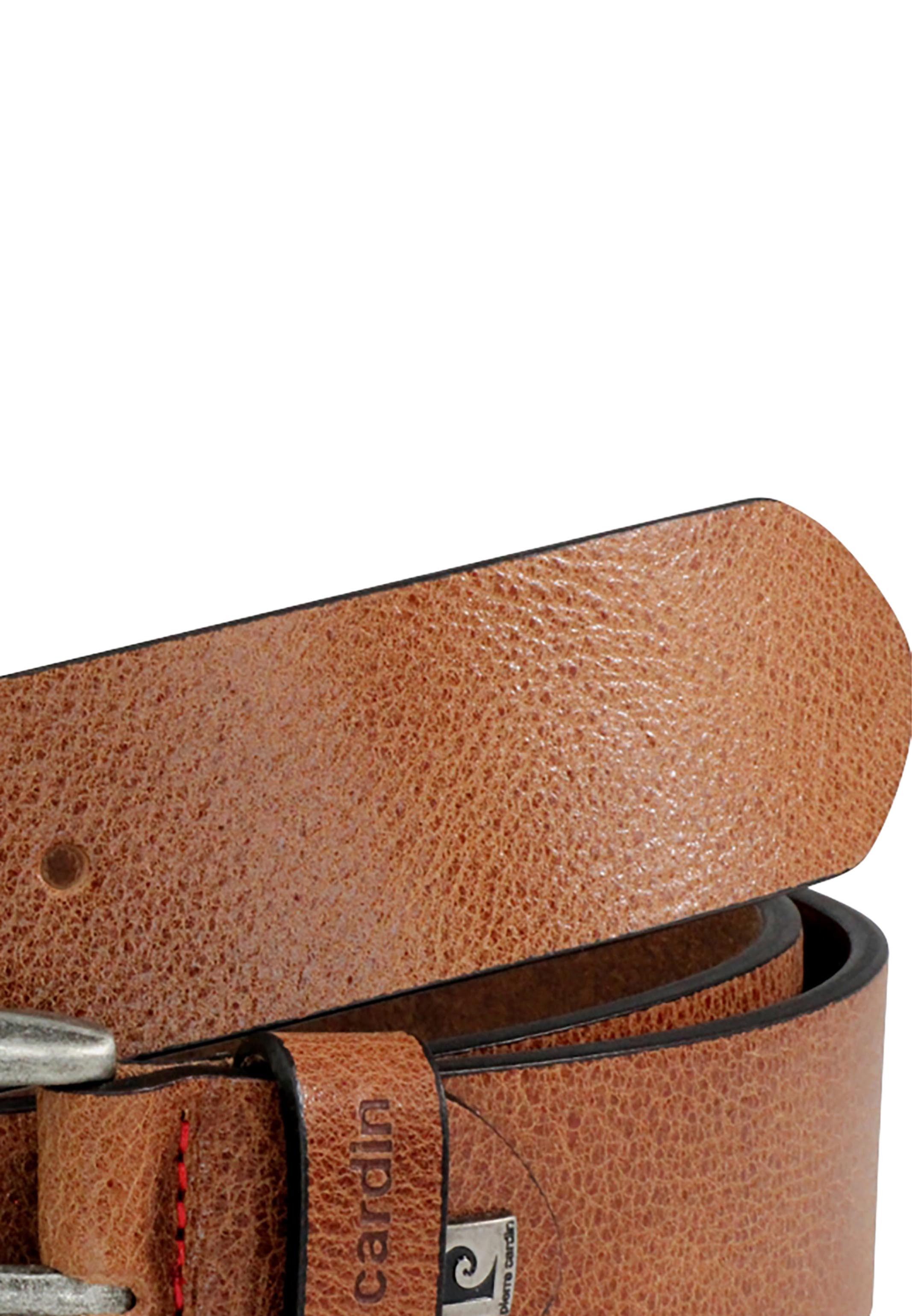 Pierre Cardin Ledergürtel Basic (1-St) Ledergürtel - Hochwertige Verarbeitung, Silberne Metallschnalle