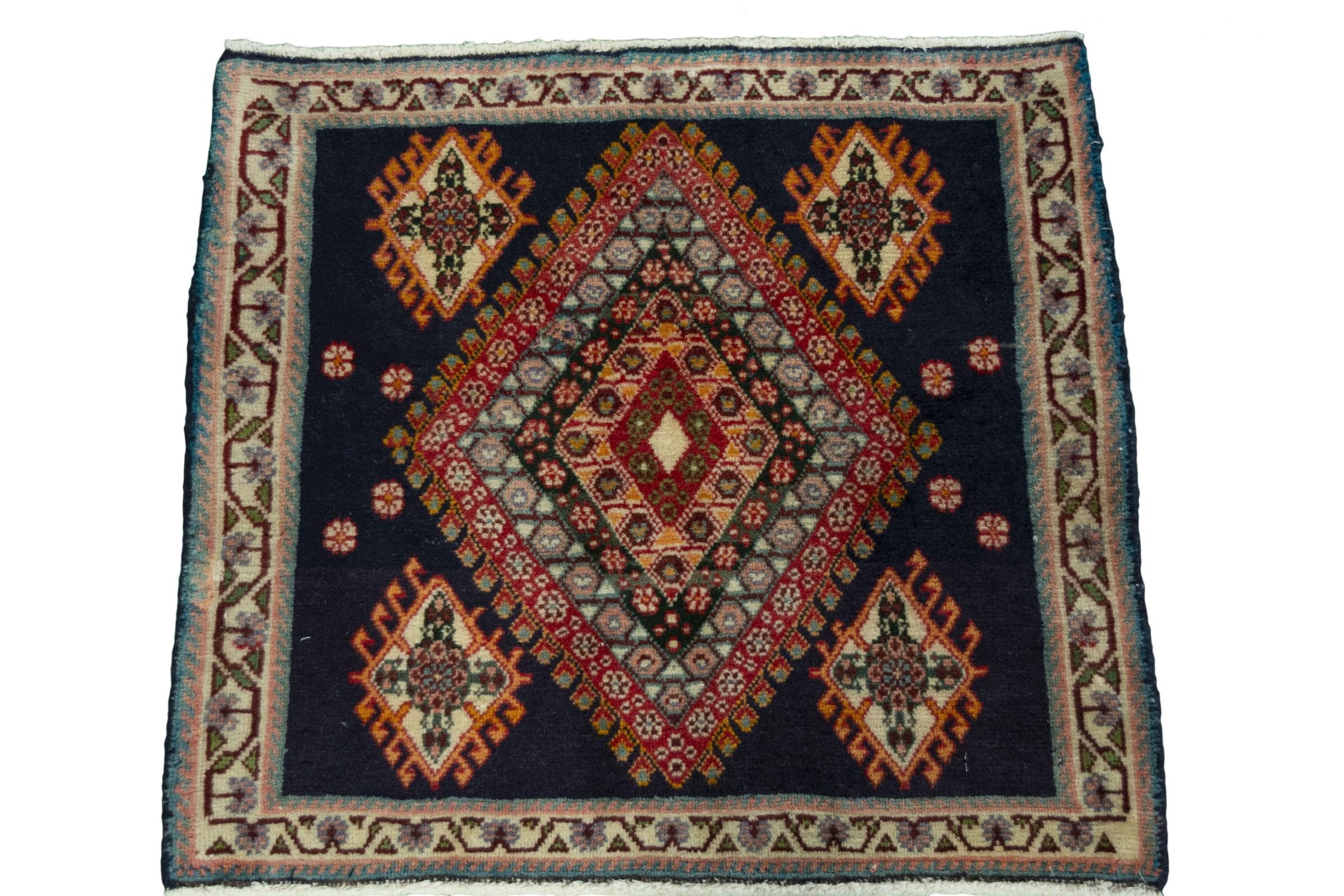 Nain Trading Orientteppich Shiraz 64x57 Handgeknüpfter Orientteppich / Perserteppich, rechteckig, Höhe: 10 mm