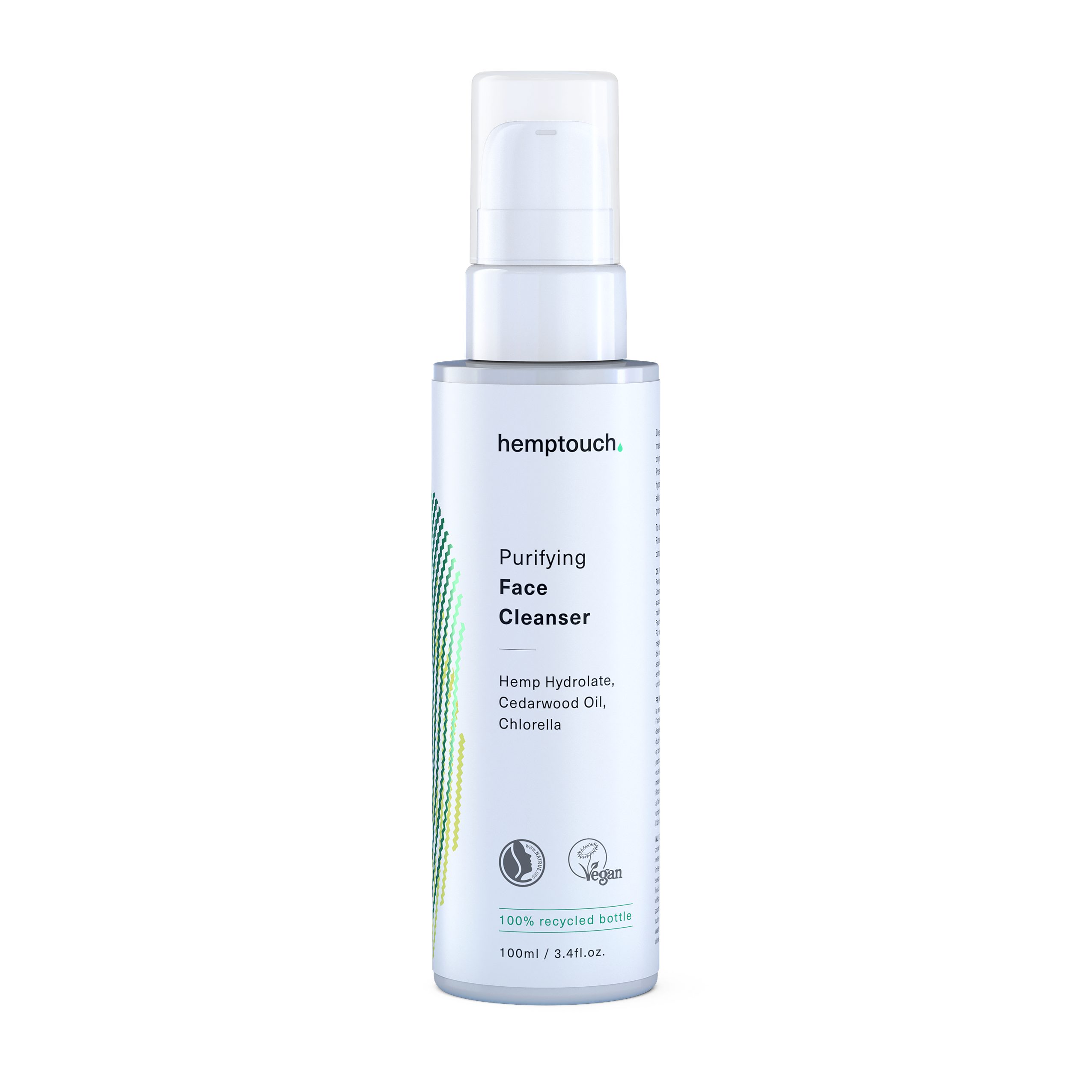 Hemptouch Gesichtsreinigungsgel Klärend, entfernt überschüssigen Talg, Make-up und Schmutz, ohne auszutrocknen