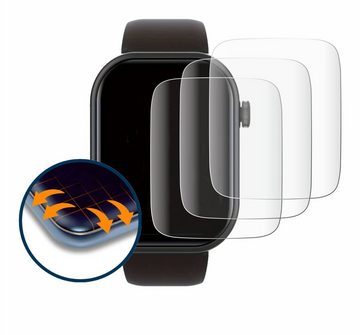 Savvies Full-Cover Schutzfolie für Smartwatch IDW19 1.8", Displayschutzfolie, 4 Stück, 3D Curved klar