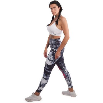 YAKUZA Leggings Darkside mit mittelhohem Bund und integrierter Einschubtasche