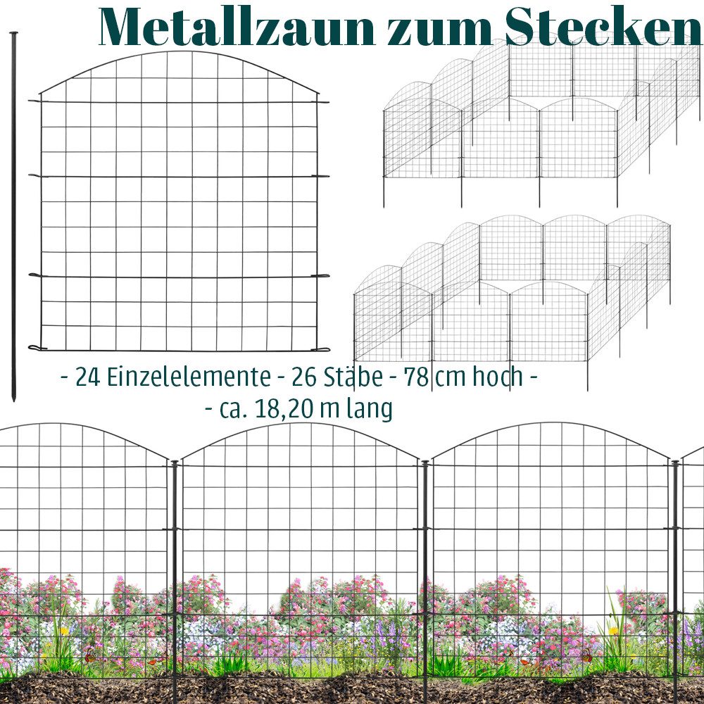 V2Aox Teichzaun Zaun Gartenzaun Steckzaun Teichzaun günstig online kaufen