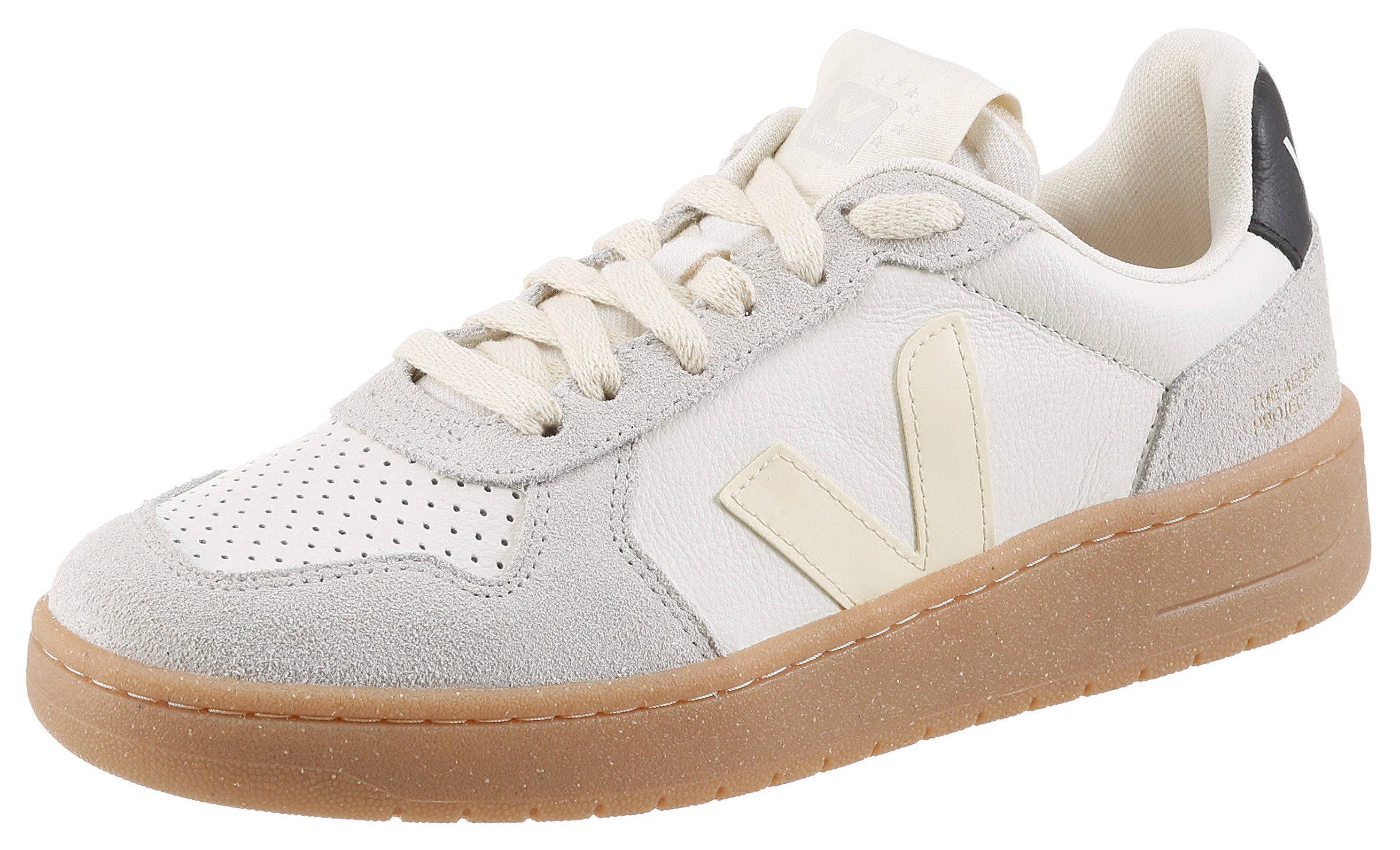 VEJA V-82 Sneaker Freizeitschuh, Halbschuh, Schnürschuh, modische Kontrastbesätze